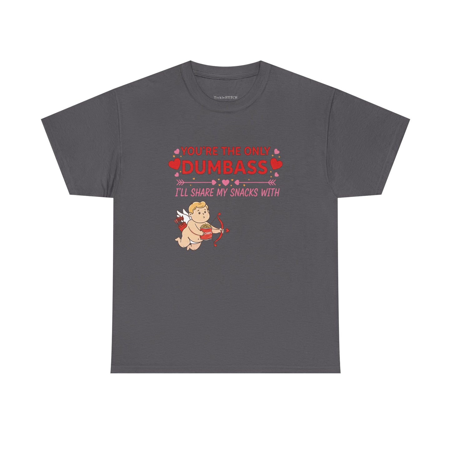 Cupid Valentine's Day Funny Snack Sharing Love Humor T-Shirt Gift