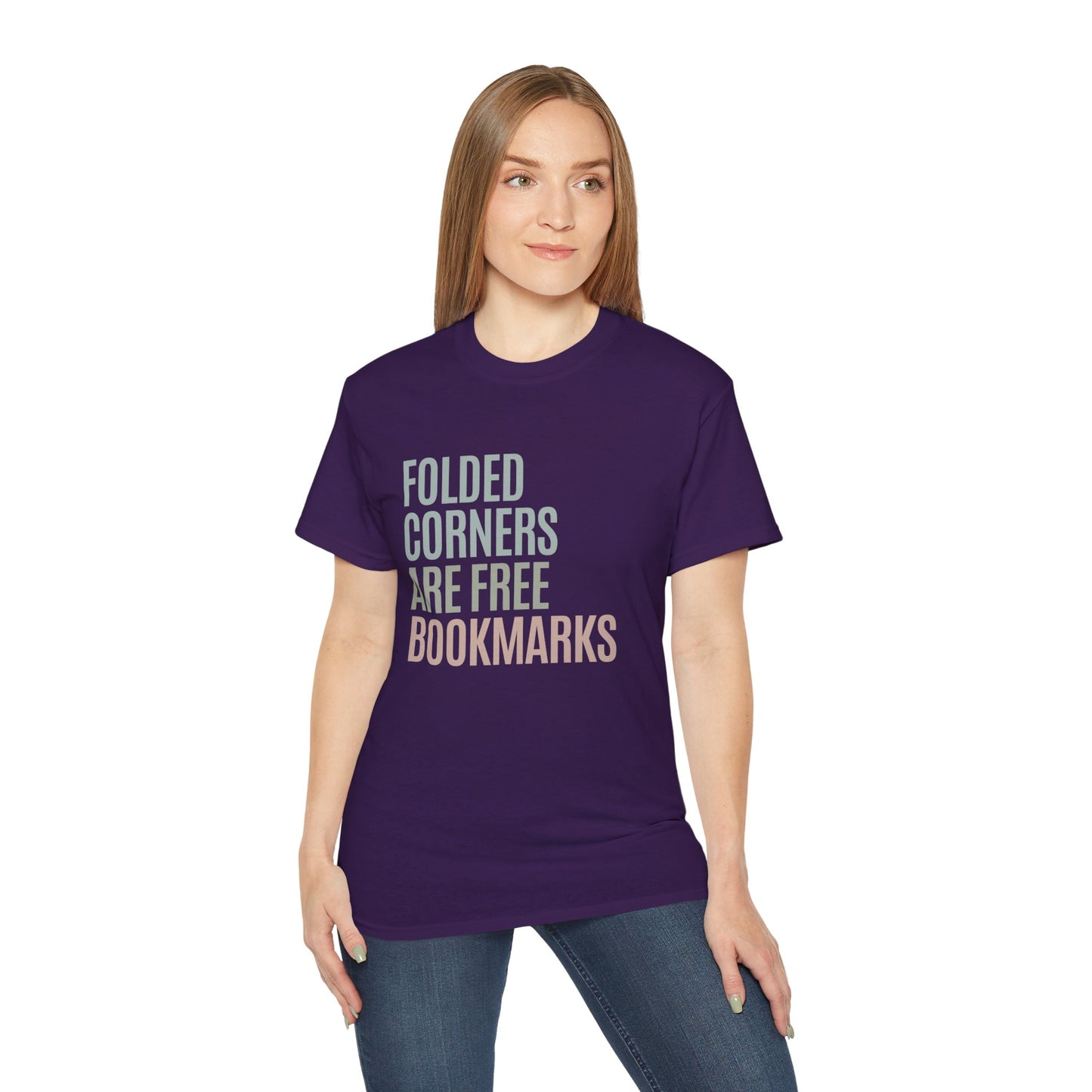 Folded Corners Are Free Bookmarks Cotton Unisex Funny T-Shirt