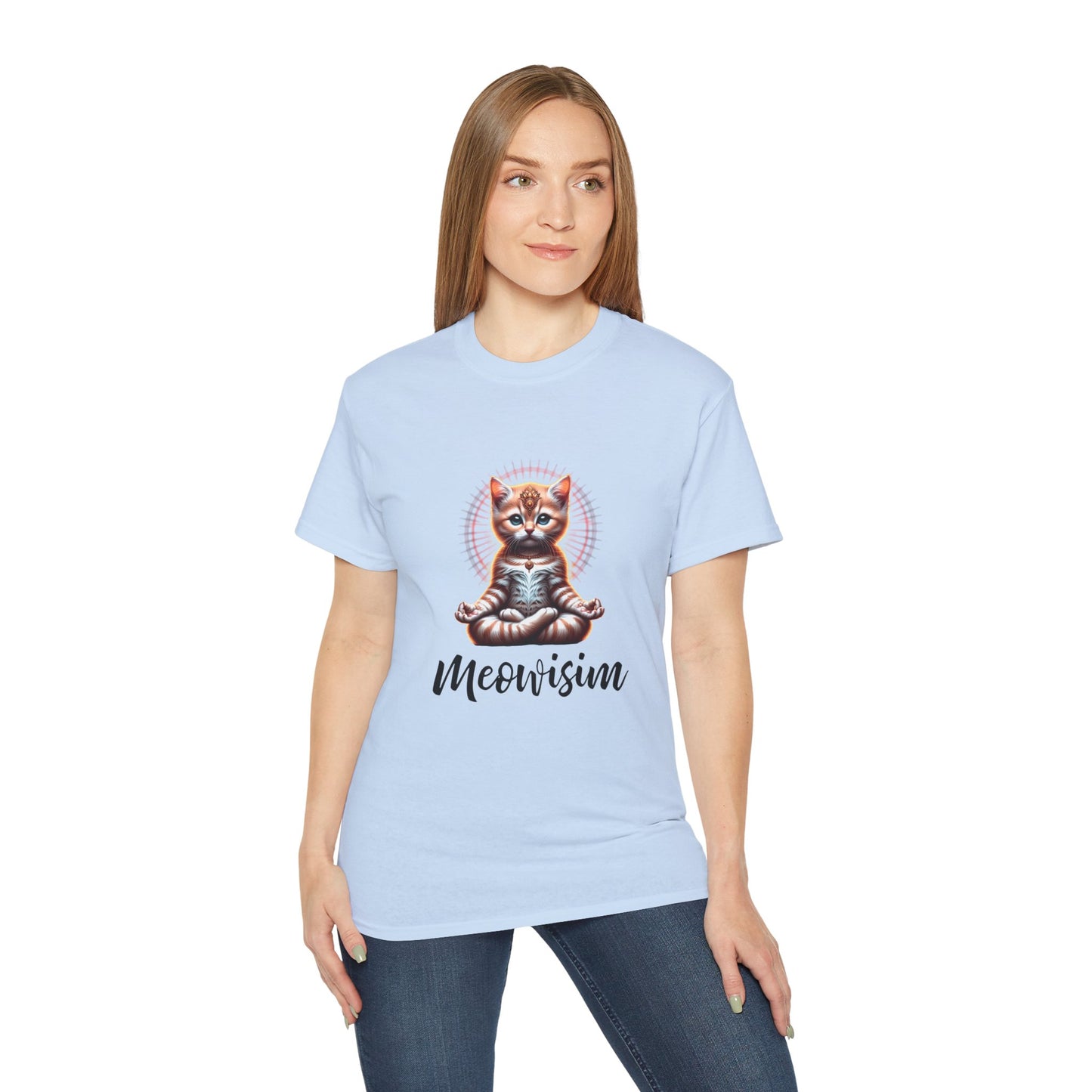 Purr Meowisim Kitty Cat Cotton Unisex Funny T-Shirt