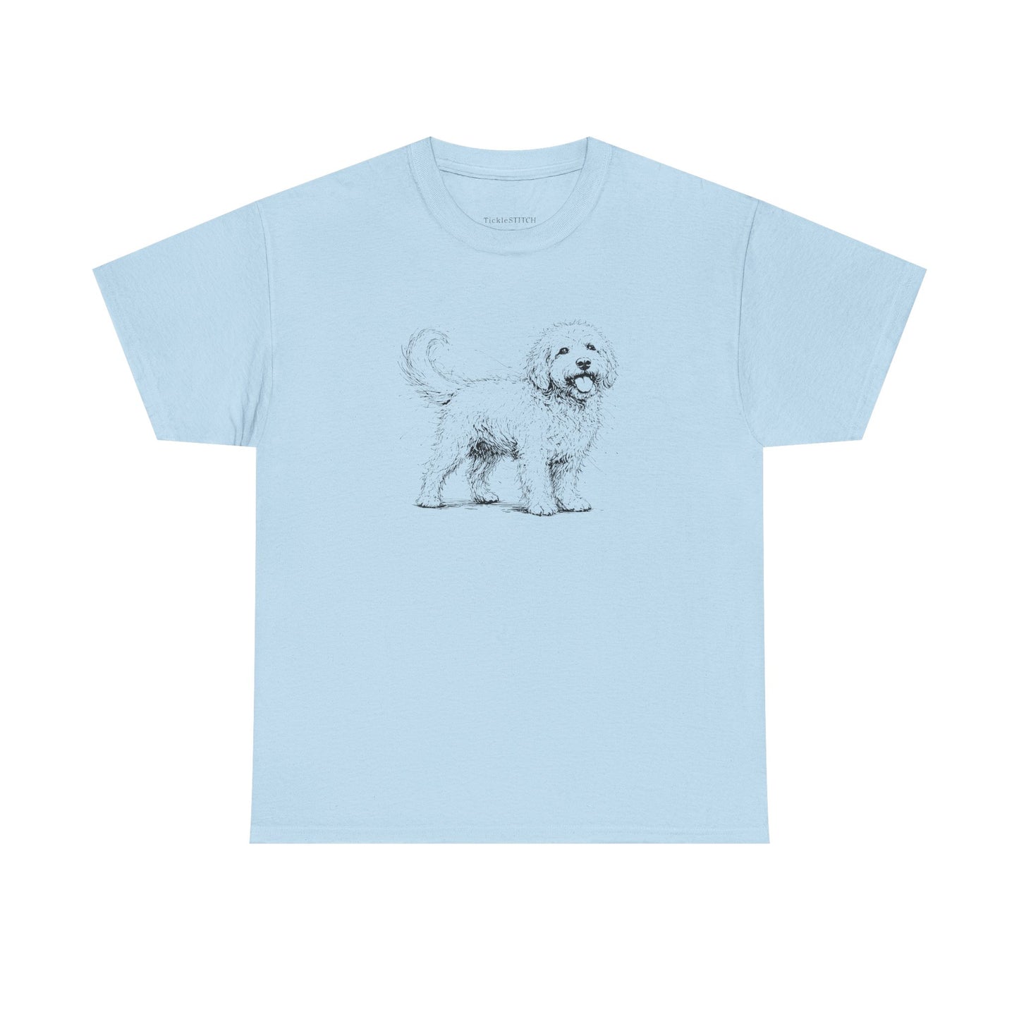 Goldendoodle Sketch Art Tee - Curly Hair Dog Lover Gift Shirt