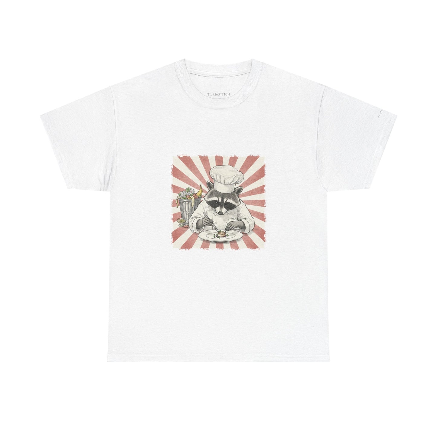 Master Chef Raccoon Art. Trash Panda Gourmet. Vintage Sunburst T-Shirt