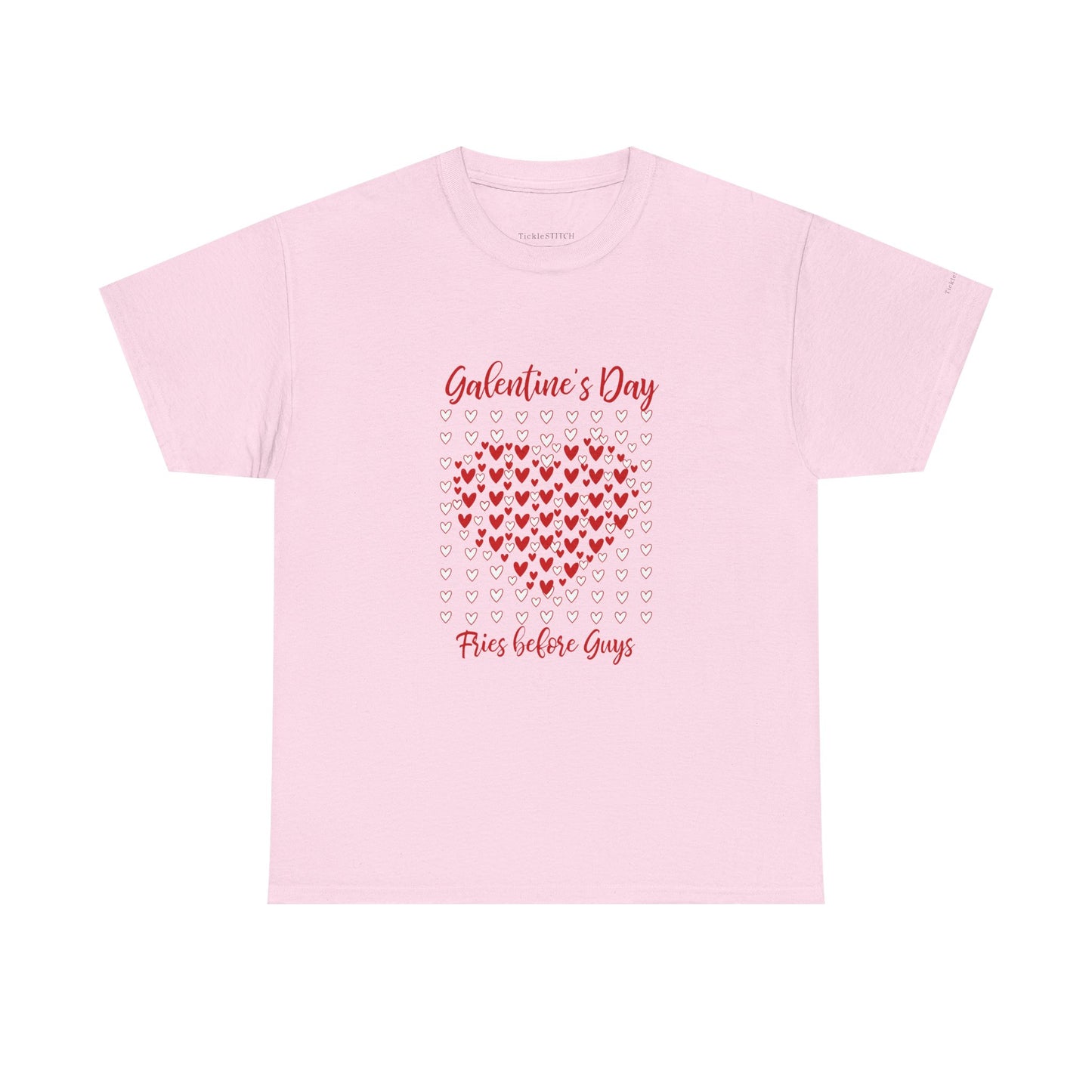 Funny Galentine's Day Fries Before Guys Heart Mosaic Anti-Valentine Te