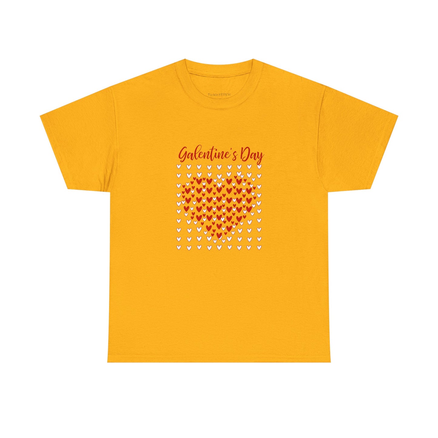Galentine's Day Heart Mosaic Sketchy Red White Love Pattern Tee