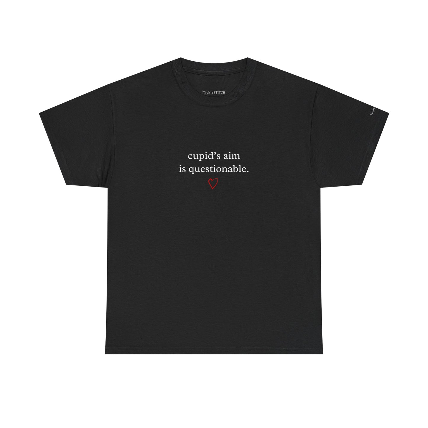 Cupid's Aim Questionable Valentine's Day Love Heart Arrow Tee