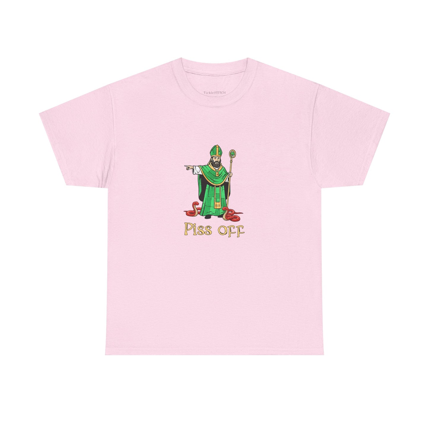 St. Patrick's Day Kicking Snakes Out Hand-Drawn Parody Graphic Tee