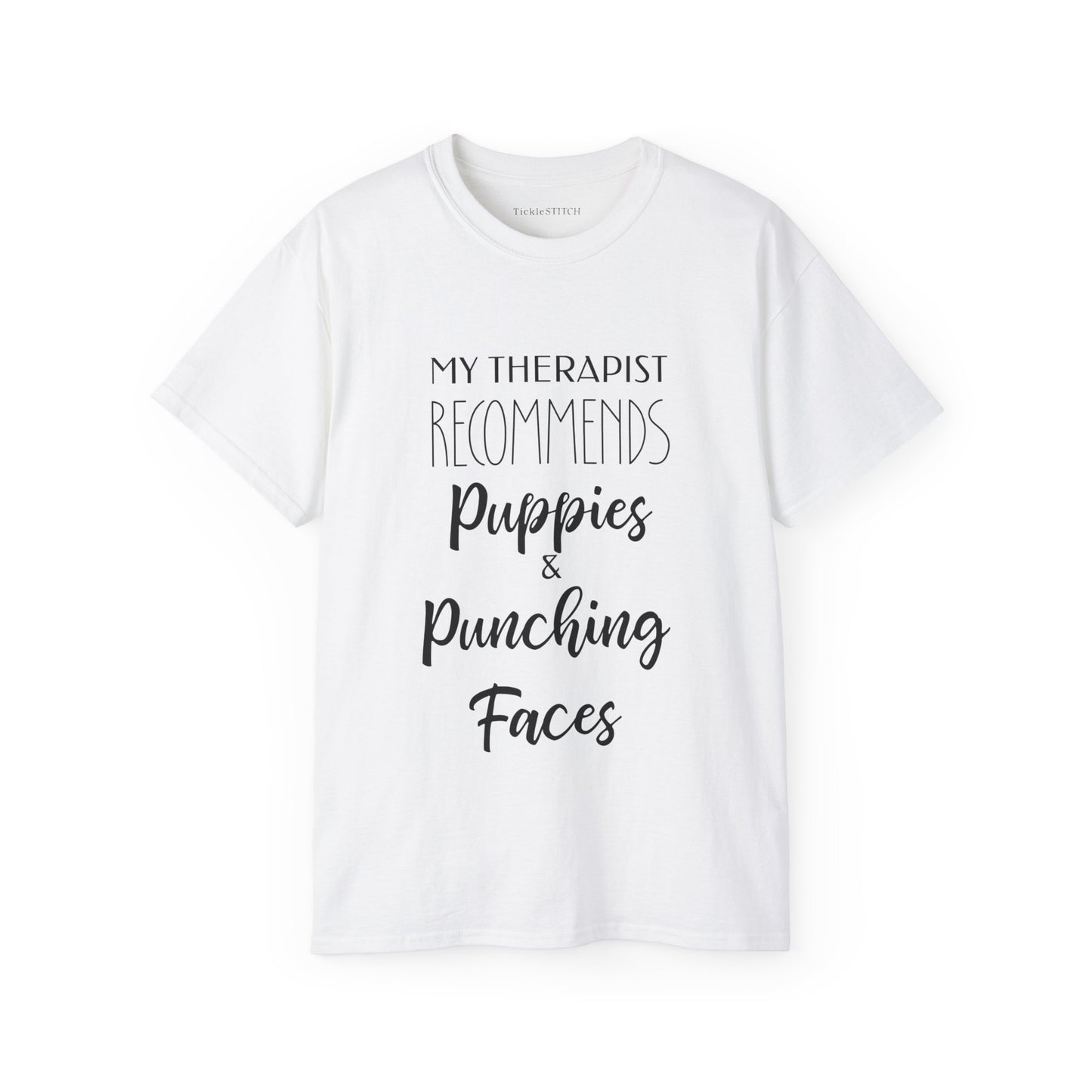 My Therapist Recommends Puppies and Punching Faces, Dog Pride Shirt