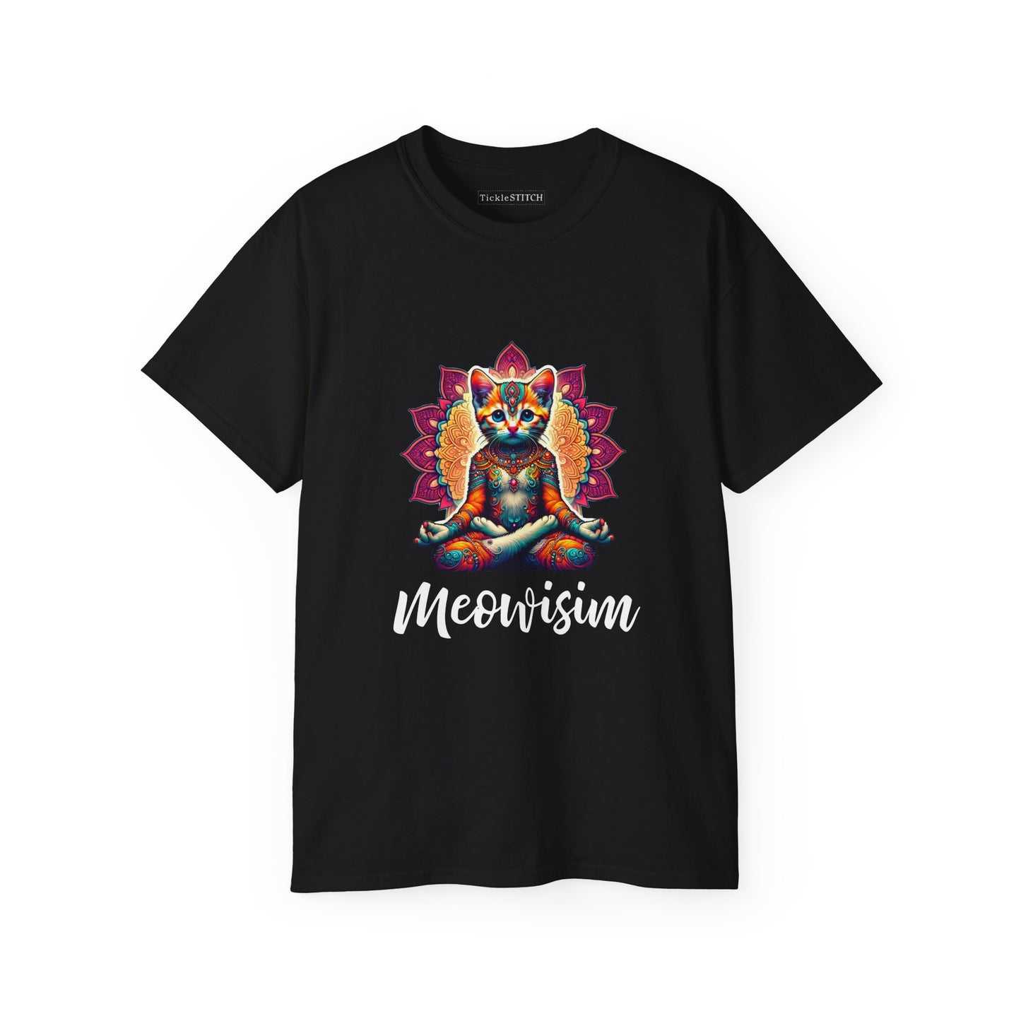Purr Meowisim Kitty Cat Aura Tee – Mystical Feline Spiritual Humor