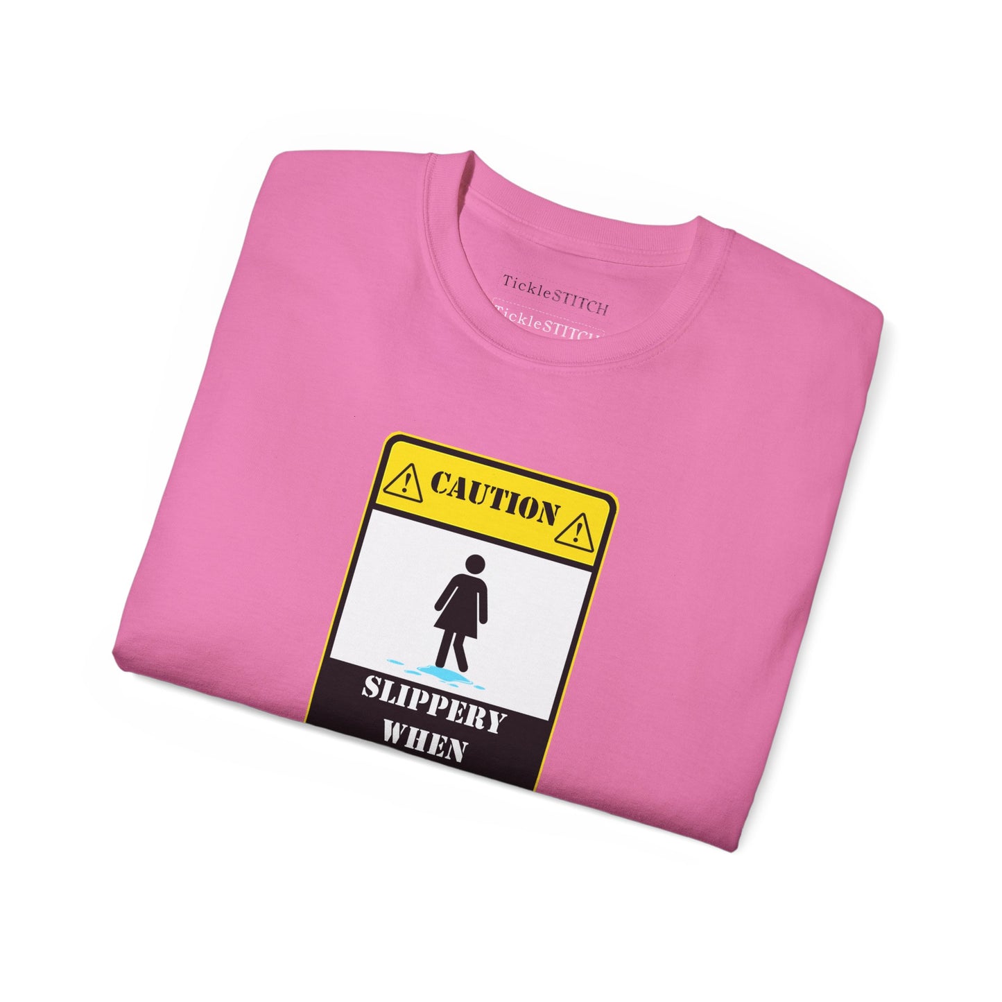 Slippery When Wet Adult Unisex Cotton Funny T-shirt