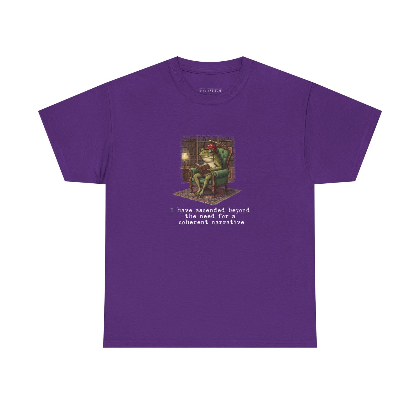 Absurdist Frog Scholar Tee: Beyond Coherent Narrative Weirdcore Humor