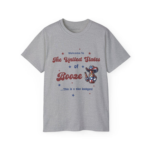 United States of Booze T-Shirt – American Patriotic Drinking Apparel