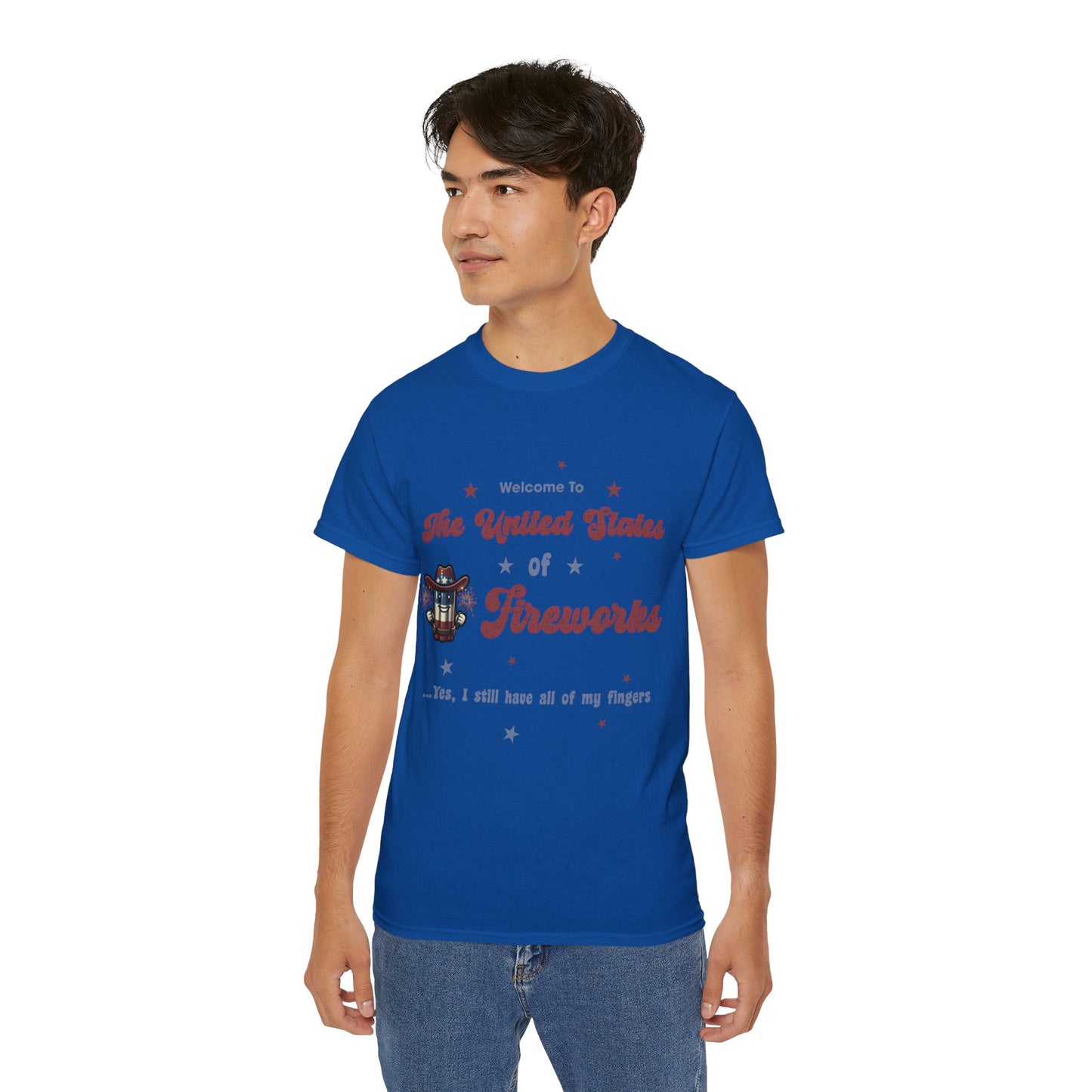 United States of Fireworks Cotton Unisex Funny T-Shirt