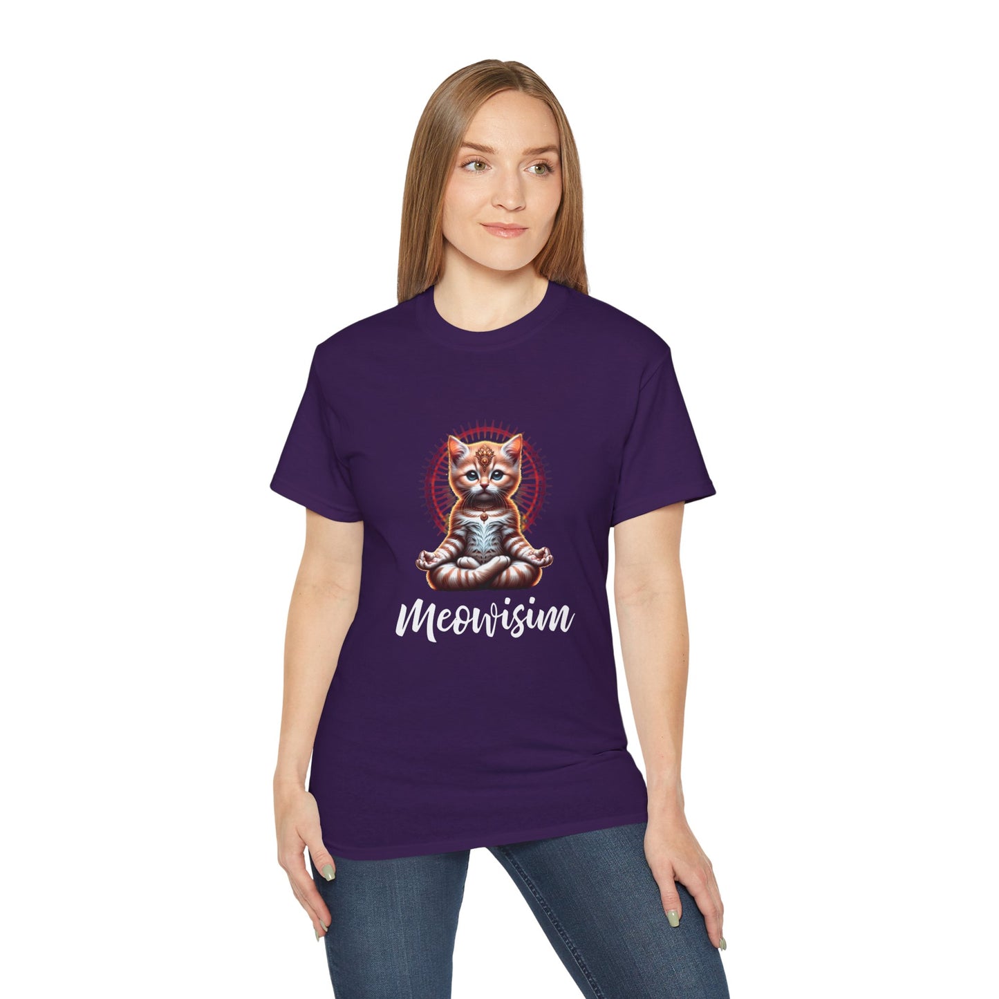 Purr Meowisim Kitty Cat Cotton Unisex Funny T-Shirt