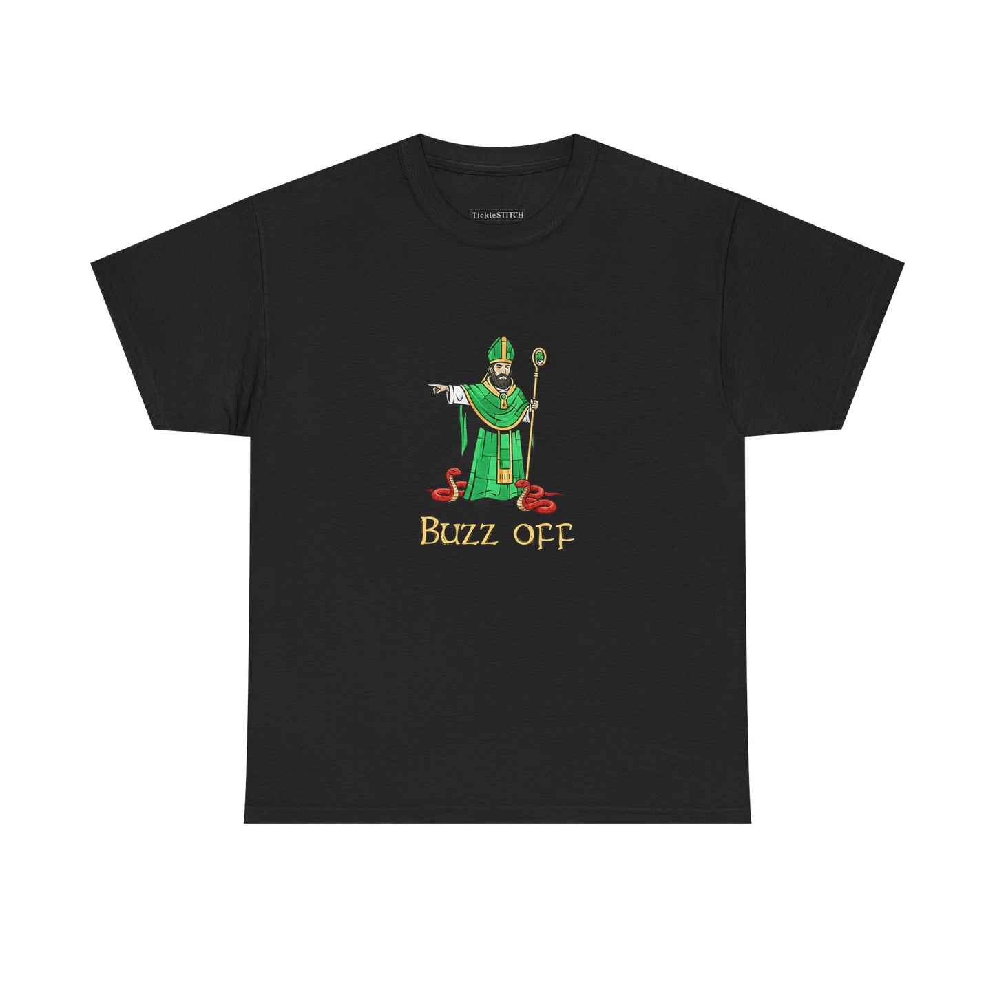 St. Patrick Snake Banisher Hand-Drawn Sketch St. Patrick's Day T-Shirt