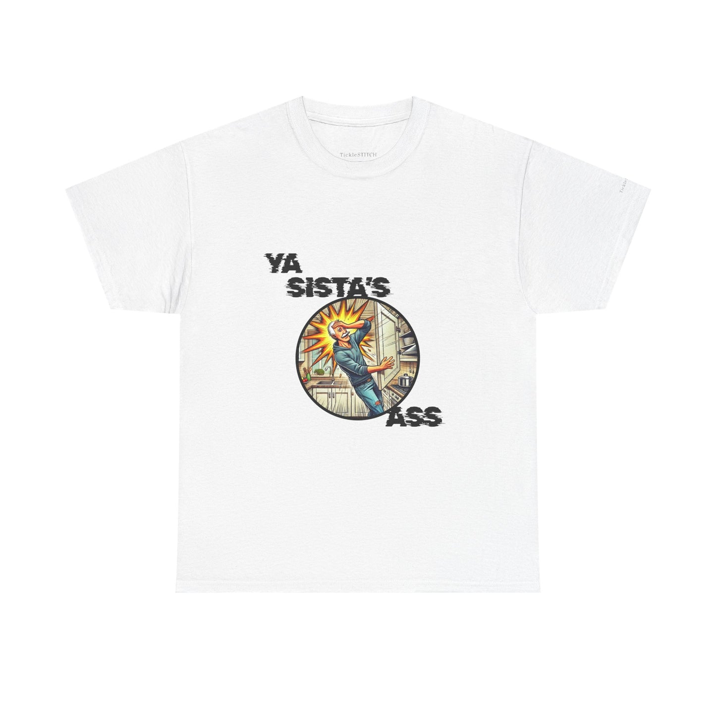 "Ya Sista's Ass" Inappropriate Dad Joke Shirt - Grumpy Old Man Gag Gif