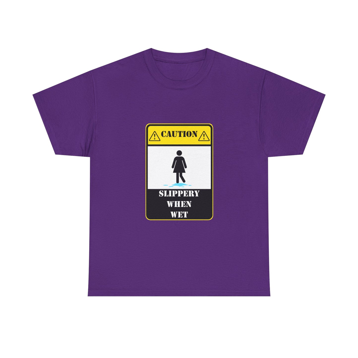 Slippery When Wet Adult Humor T-Shirt for Edgy Comedy Fans