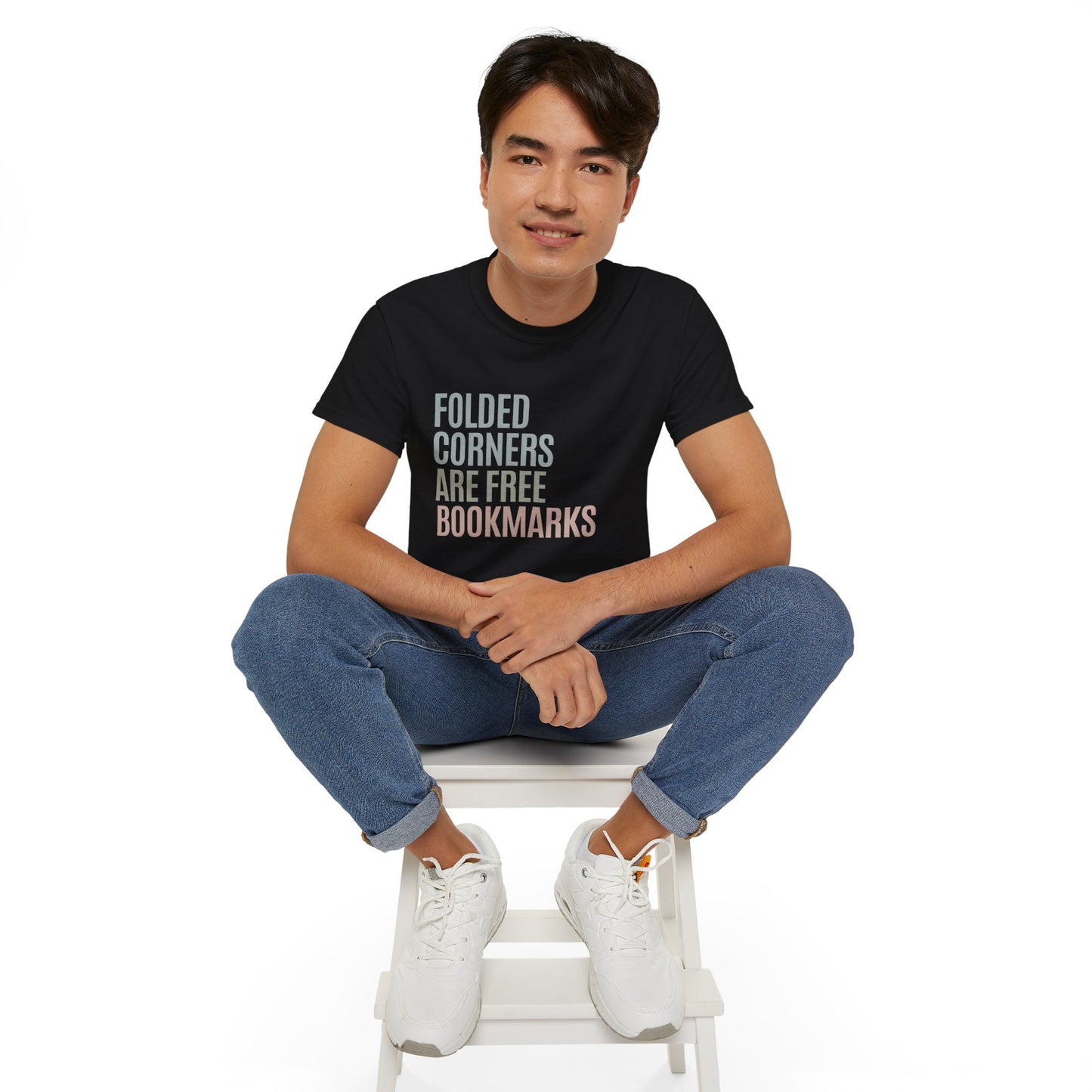Witty Bookworm Apparel: Folded Corners Are Free Bookmarks Humor Gift