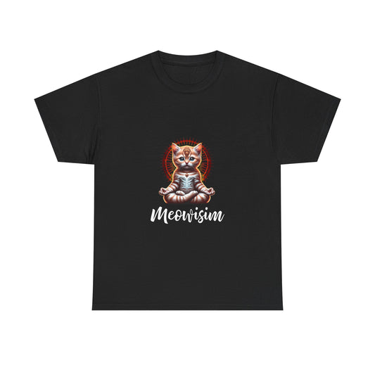 Purr Meowisim Kitty Cat Humor T-Shirt for Feline Enthusiasts