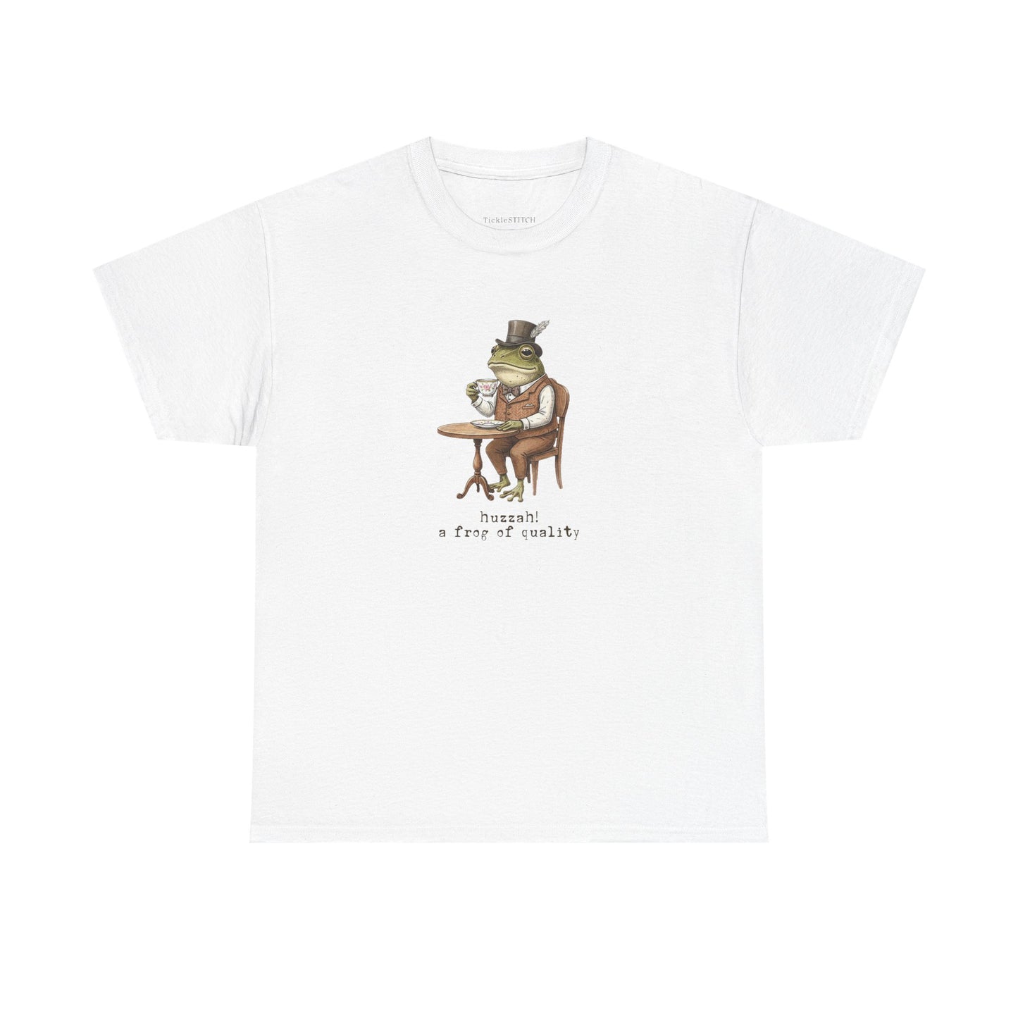 Huzzah Frog of Quality Meme T-Shirt - Dapper Gentleman Frog Art