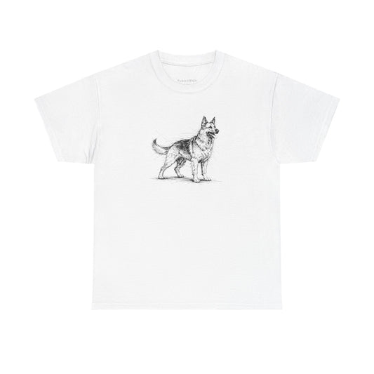 Loyal Guardian German Shepherd Sketch Art T-Shirt for GSD Lovers