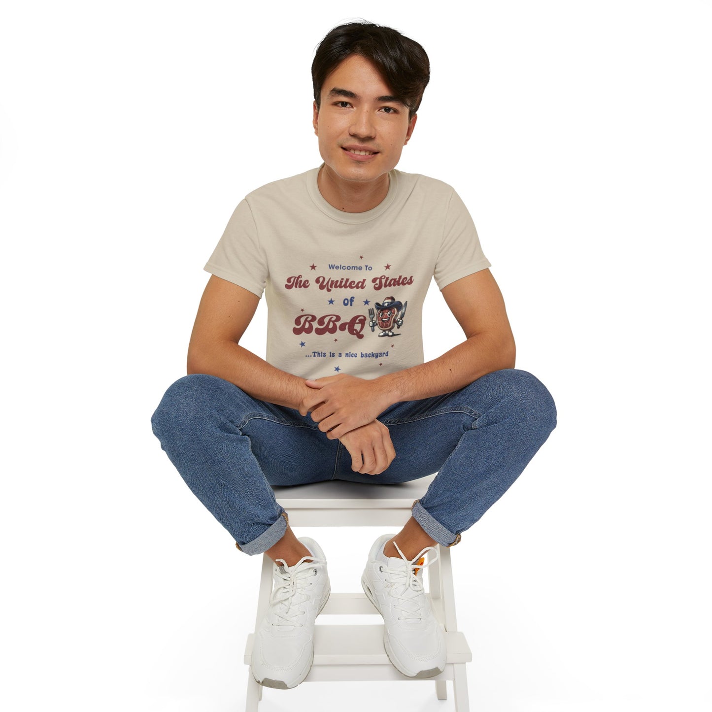 United States of BBQ Cotton Unisex Funny T-Shirt