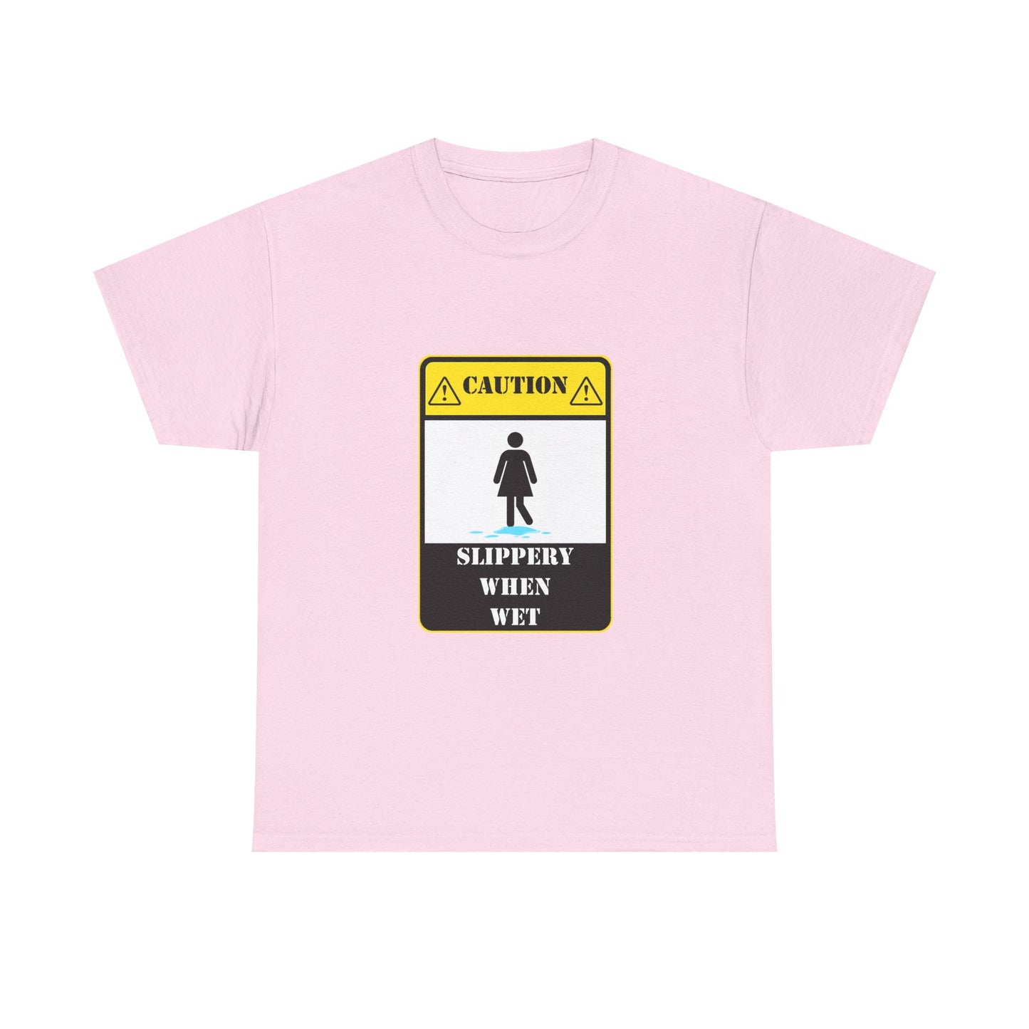Slippery When Wet Adult Humor T-Shirt for Edgy Comedy Fans