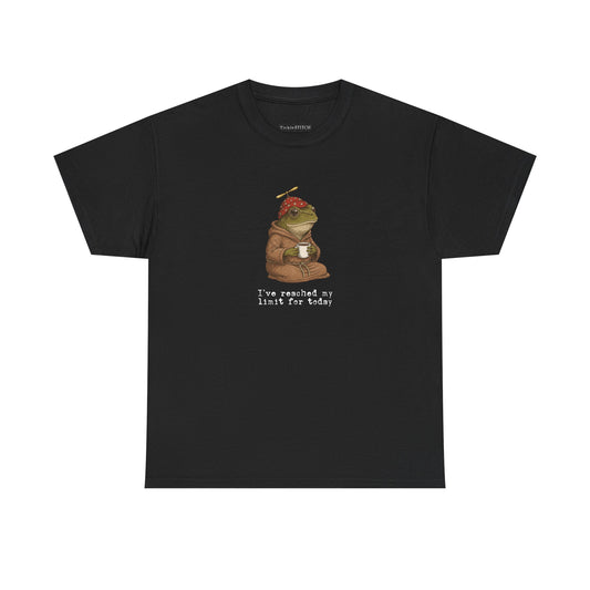 I've Reached My Limit Today Frog Burnout Humor Introvert T-Shirt