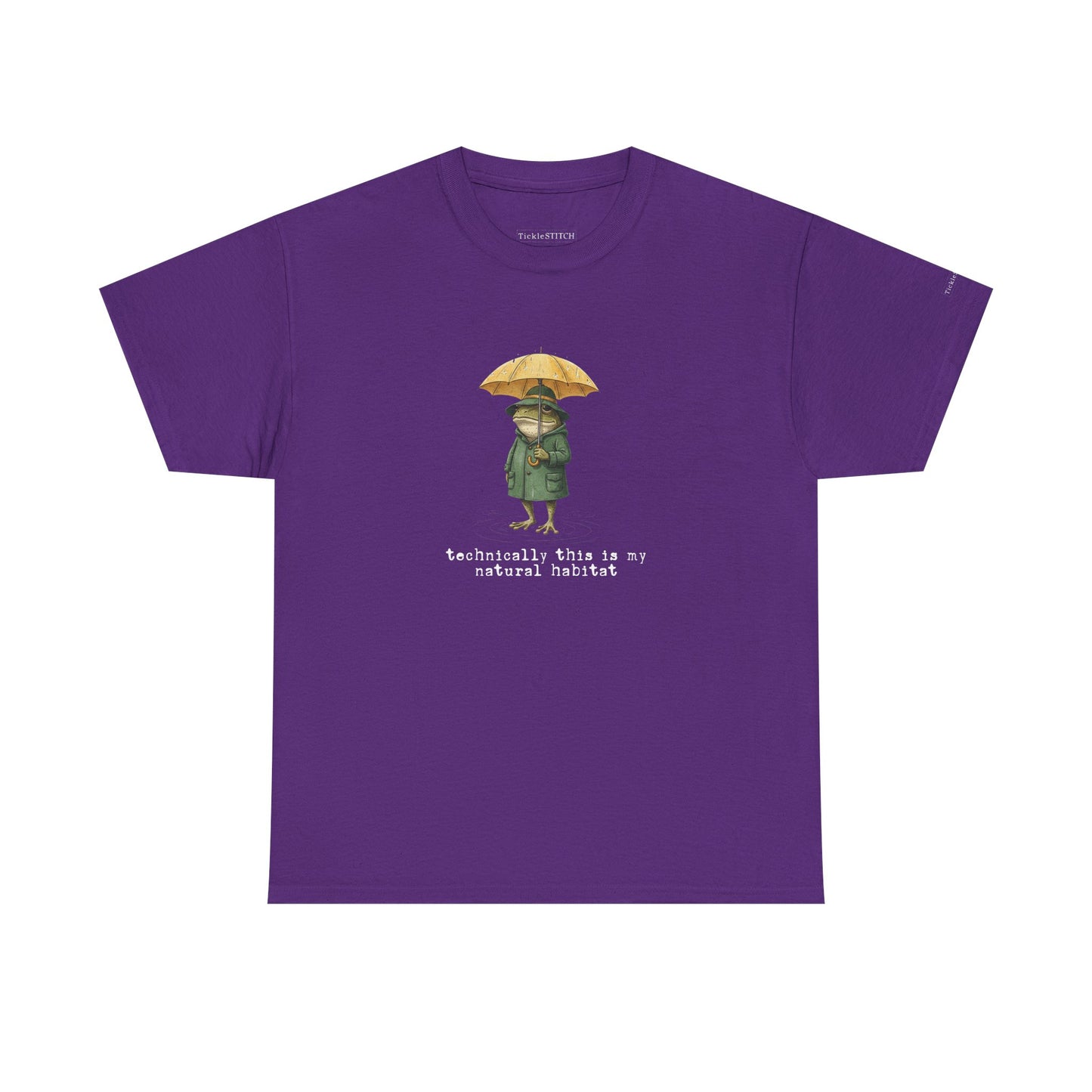 "Technically My Natural Habitat" Dapper Frog Rainy Day Biology Humor T