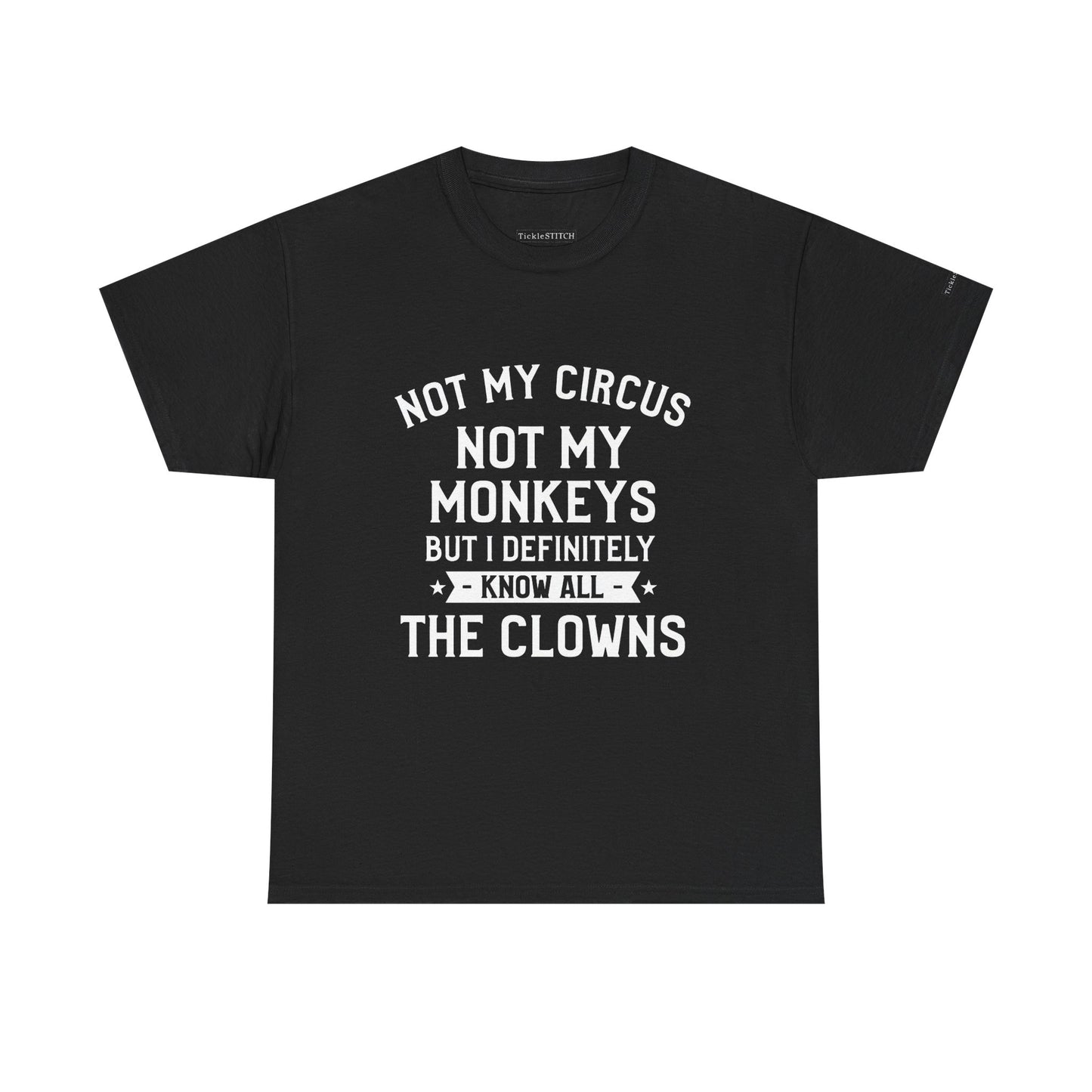 Not My Circus Not My Monkeys Know All The Clowns Funny T-Shirt