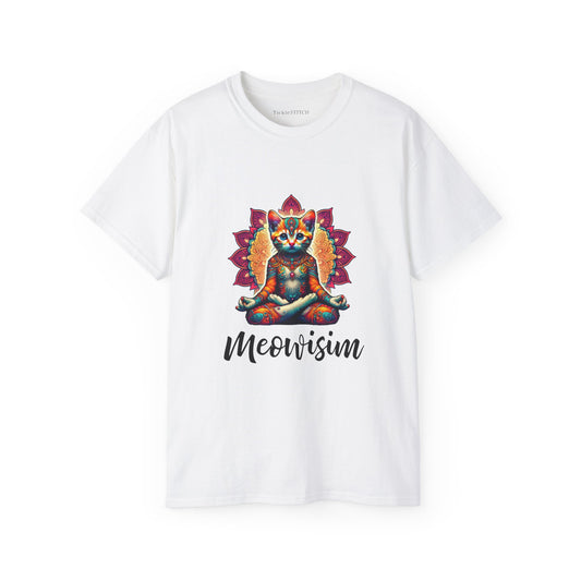 Purr Meowisim Kitty Cat Aura Tee – Mystical Feline Spiritual Humor