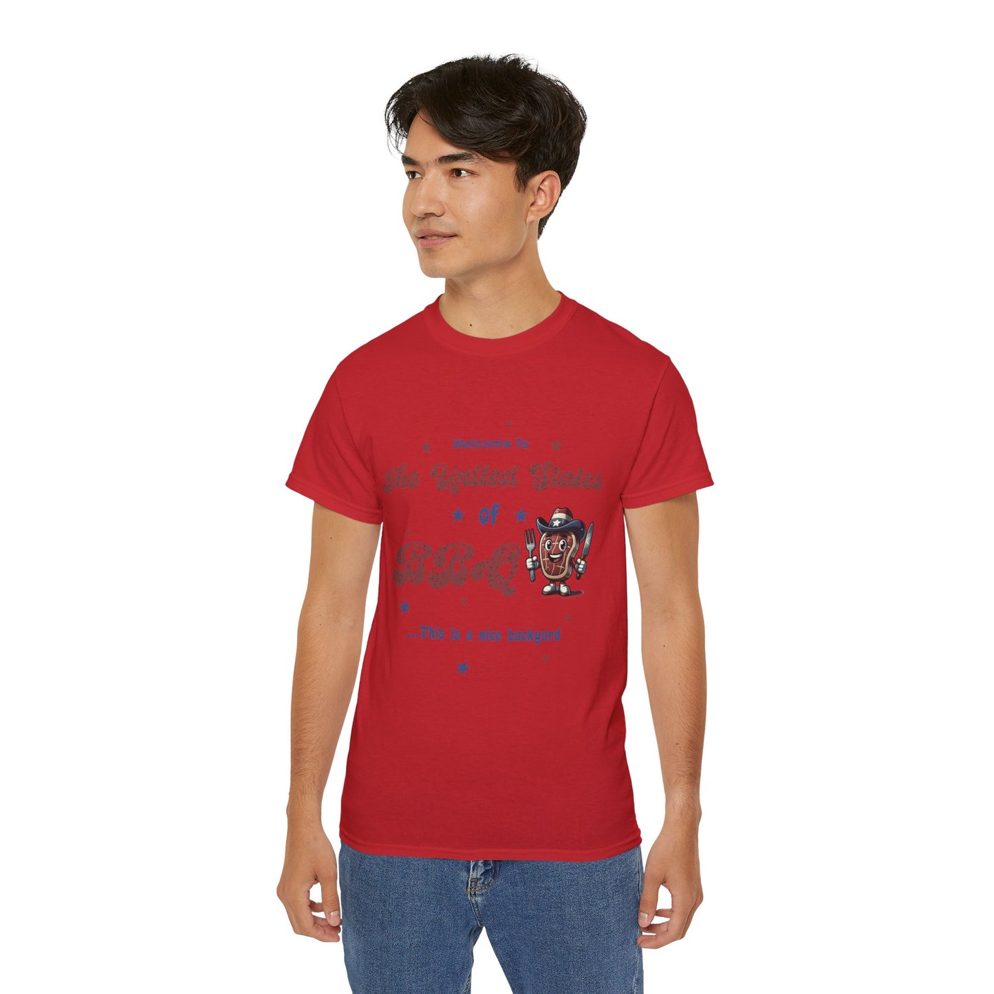 United States of BBQ Cotton Unisex Funny T-Shirt