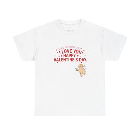"Thanks For Swiping Right" Funny Valentine's Day Dating App Humor Tee