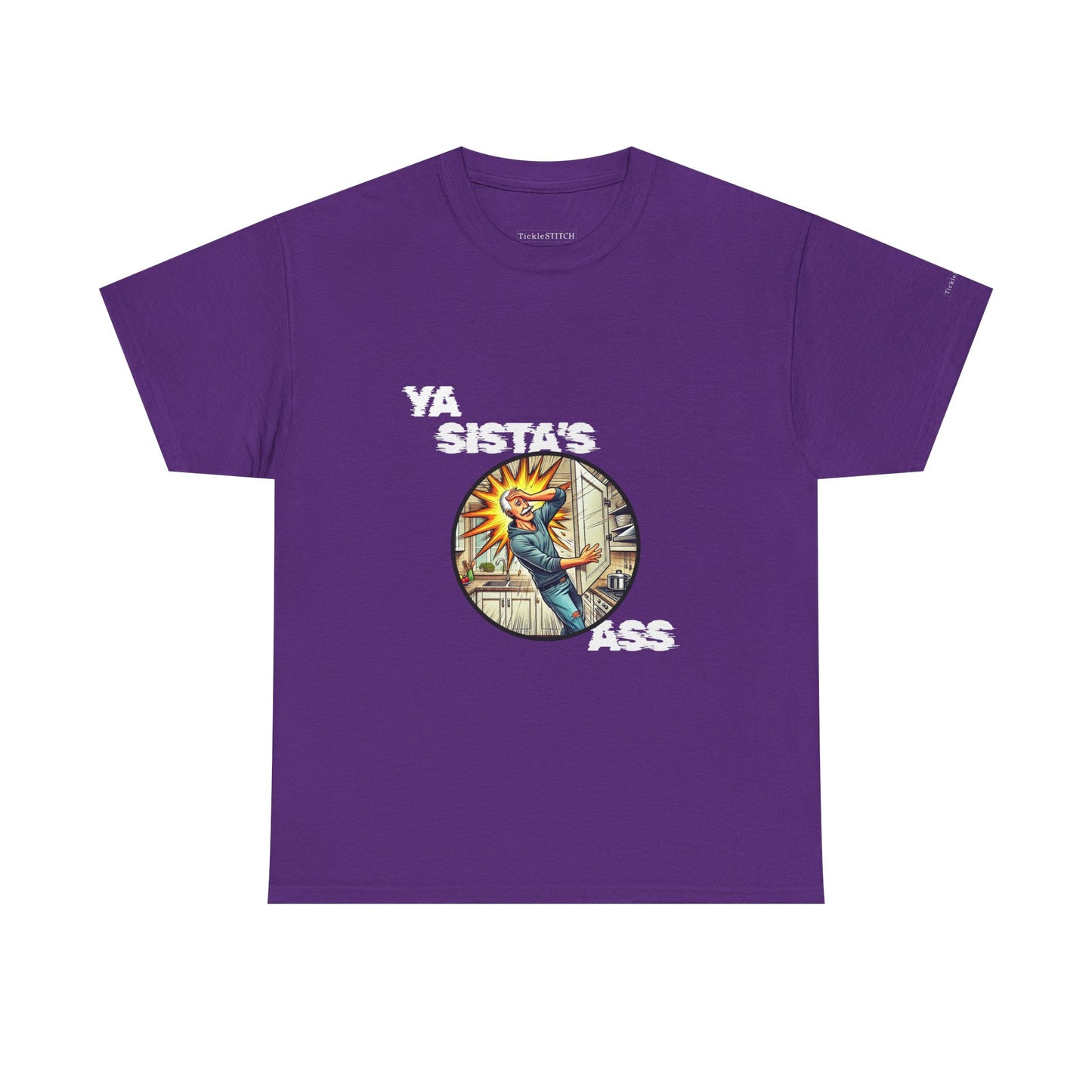 "Ya Sista's Ass" Inappropriate Dad Joke Shirt - Grumpy Old Man Gag Gif