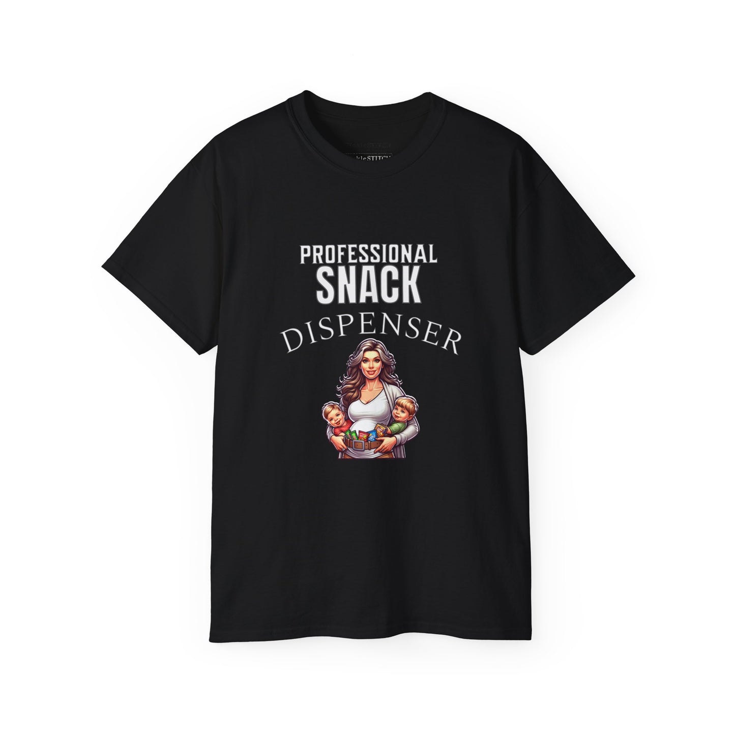 Professional Snack Dispenser Mother Women's Adult Funny Shirt T-Shirt Silly Mom Joke Lighter Skin