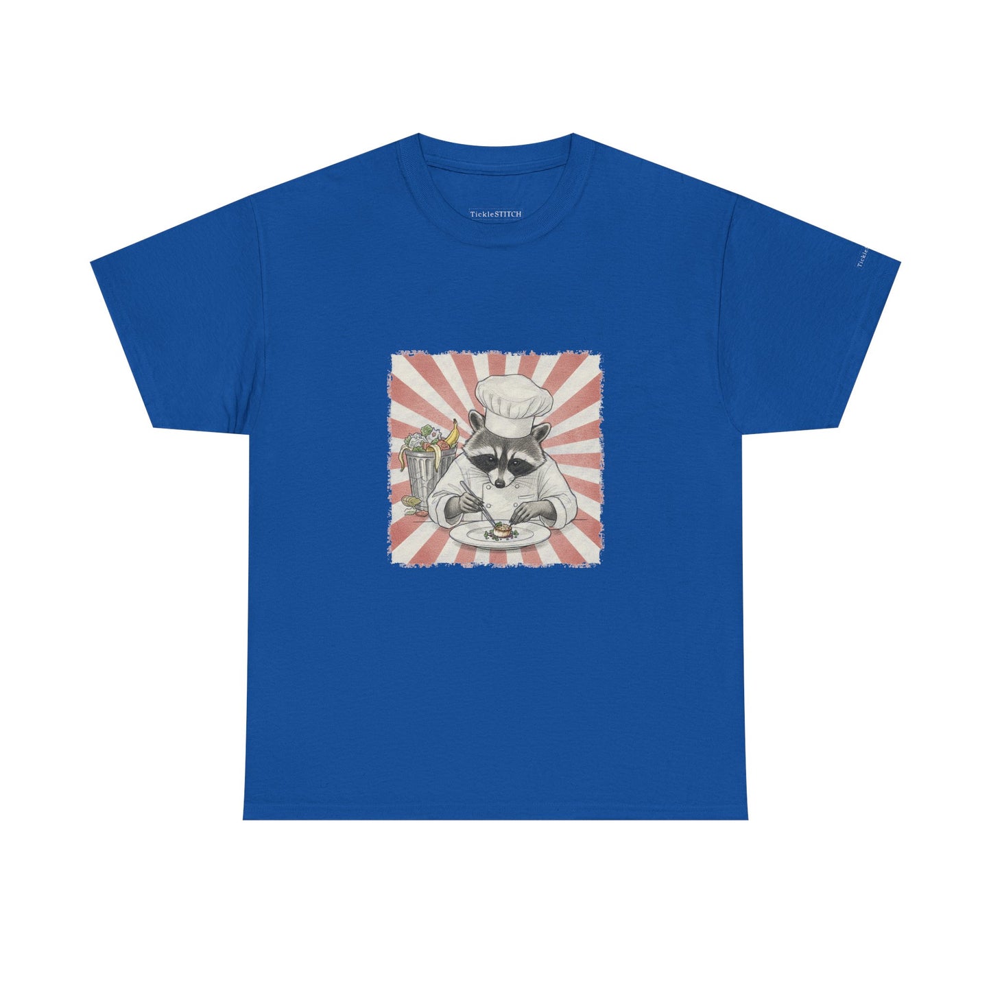 Master Chef Raccoon Art. Trash Panda Gourmet. Vintage Sunburst T-Shirt
