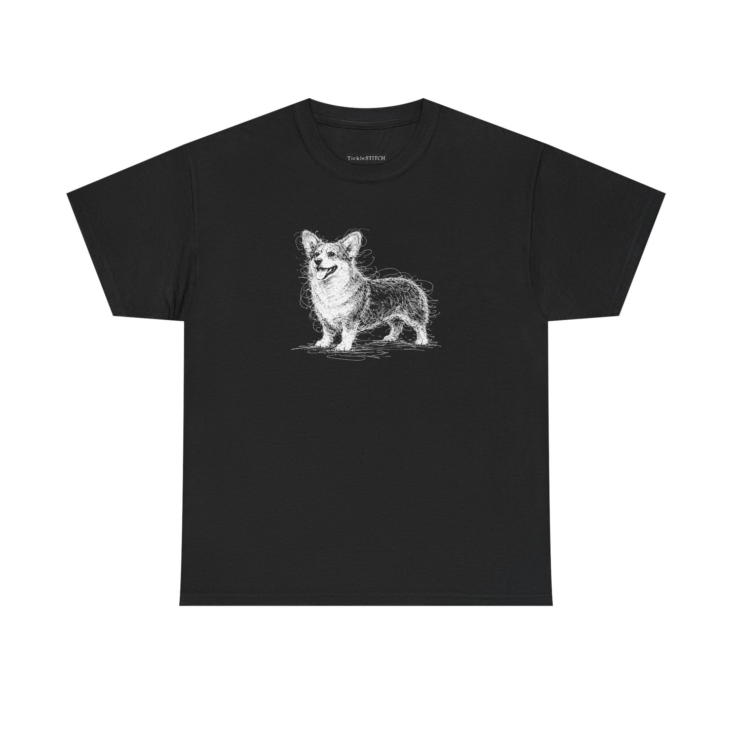 Pembroke Welsh Corgi Sketch Art Tee Loaf Dog Short Legs Gift