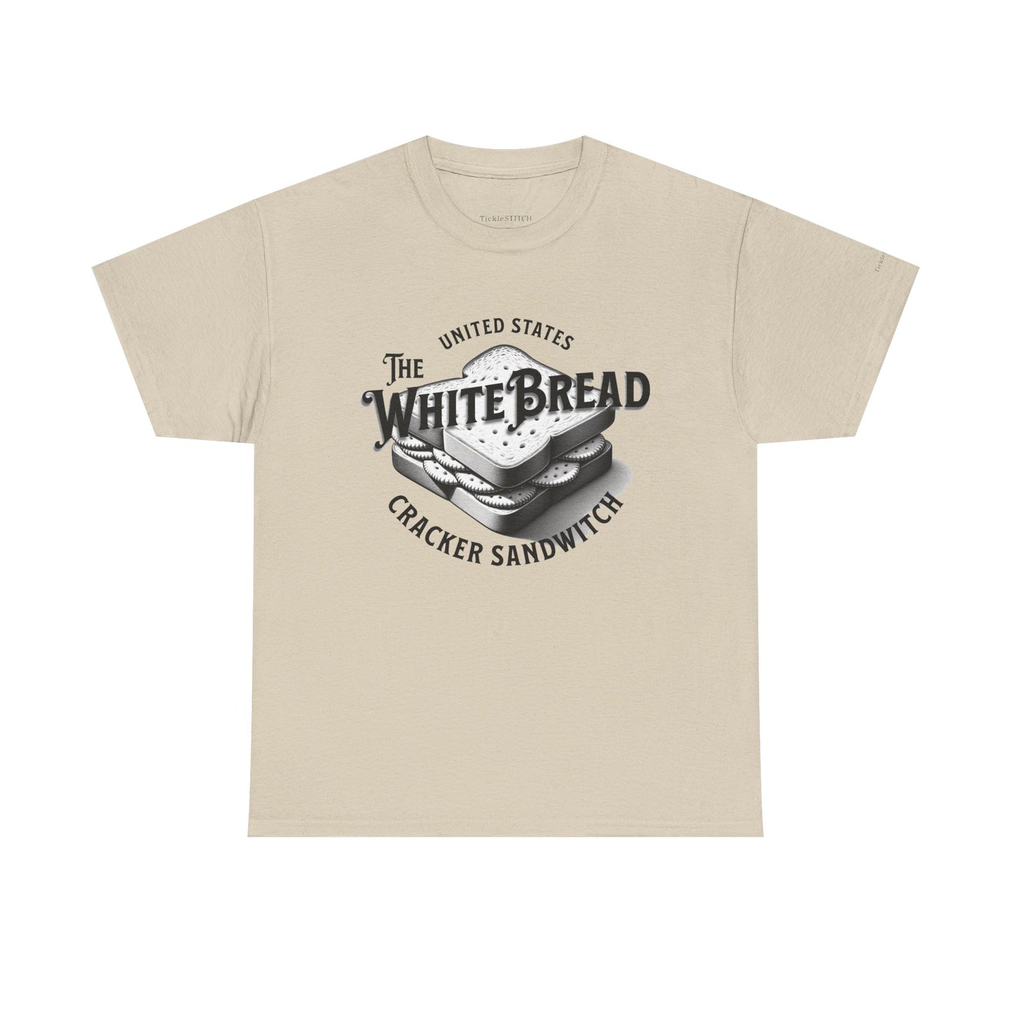 White Bread Cracker Sandwich T-Shirt - Self-Aware Racial Humor Tee