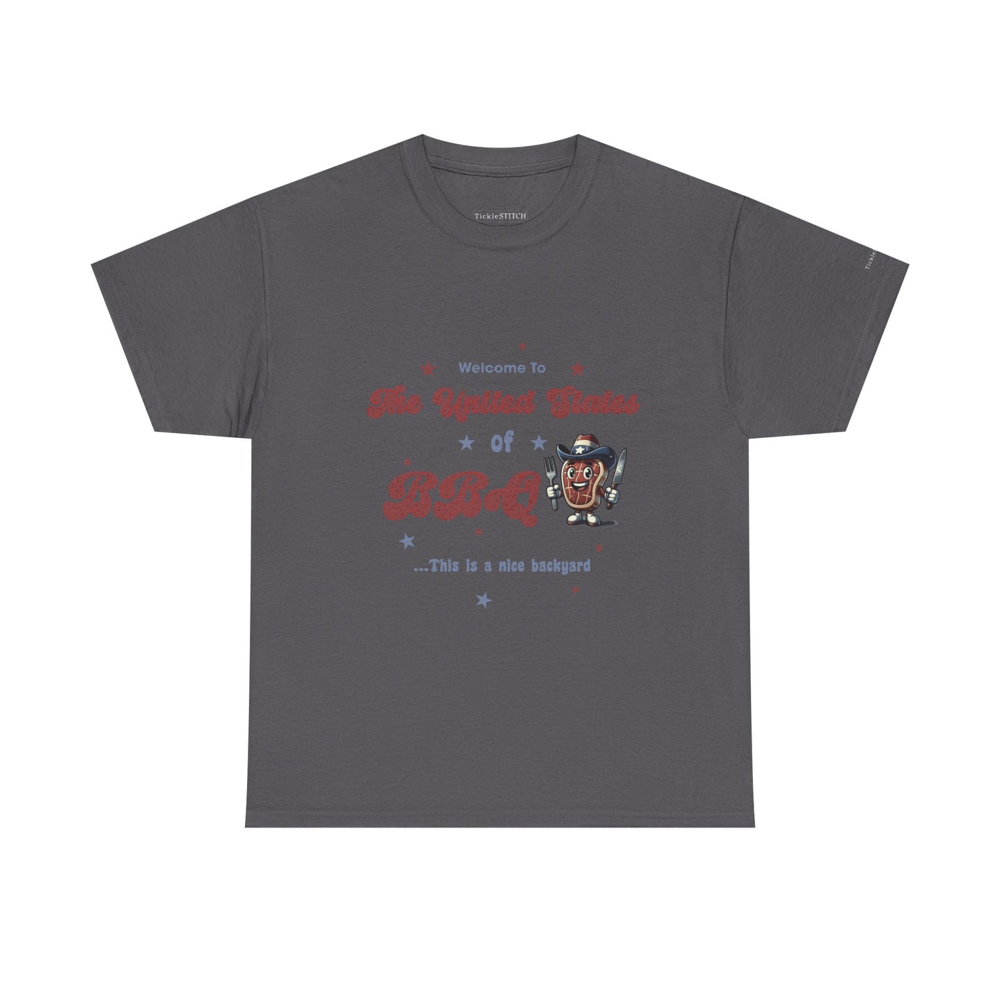 Patriotic USA BBQ Shirt - American Grilling Tee for Independence Day