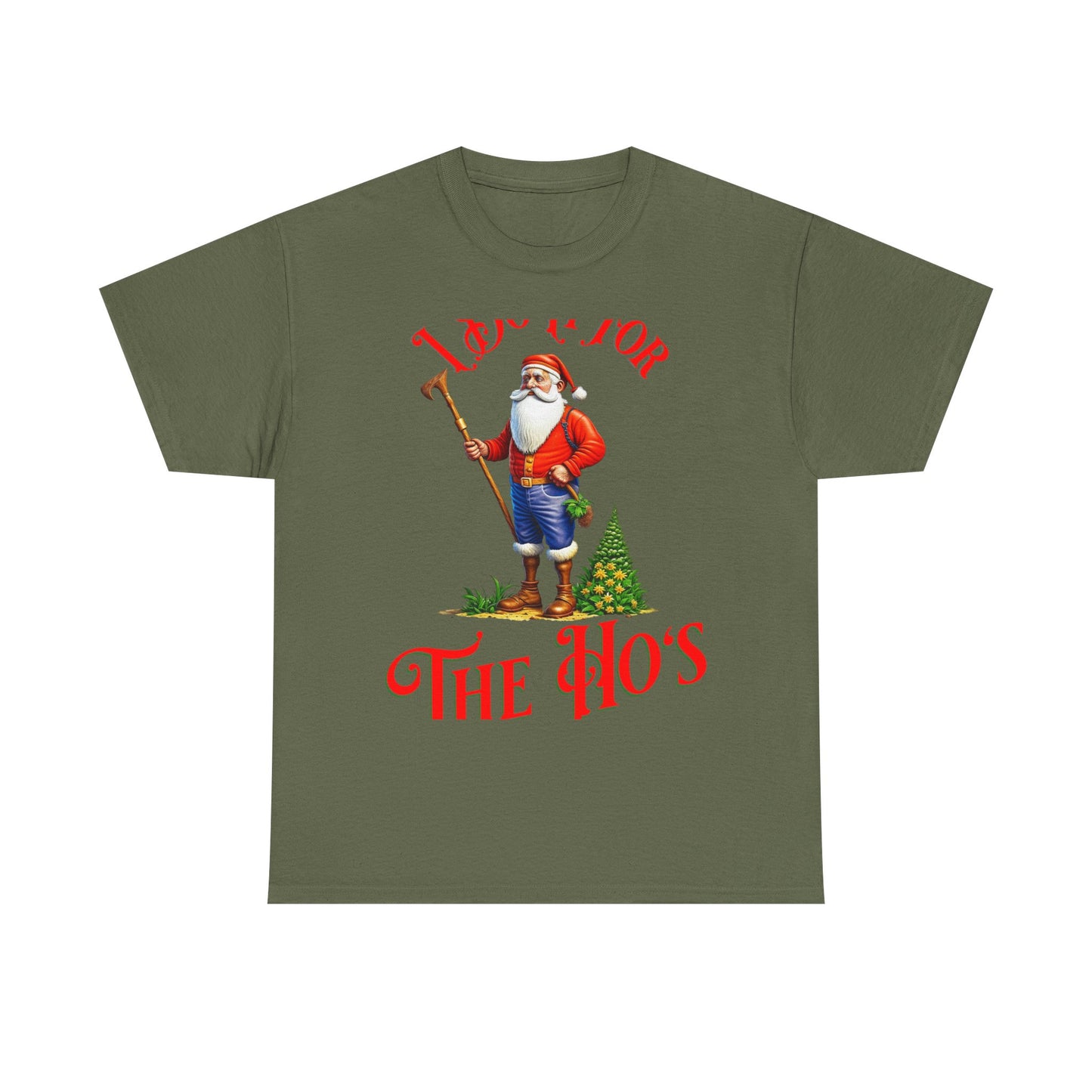 I Do It For The Hos Funny Christmas Parody T-Shirt for Holiday Parties