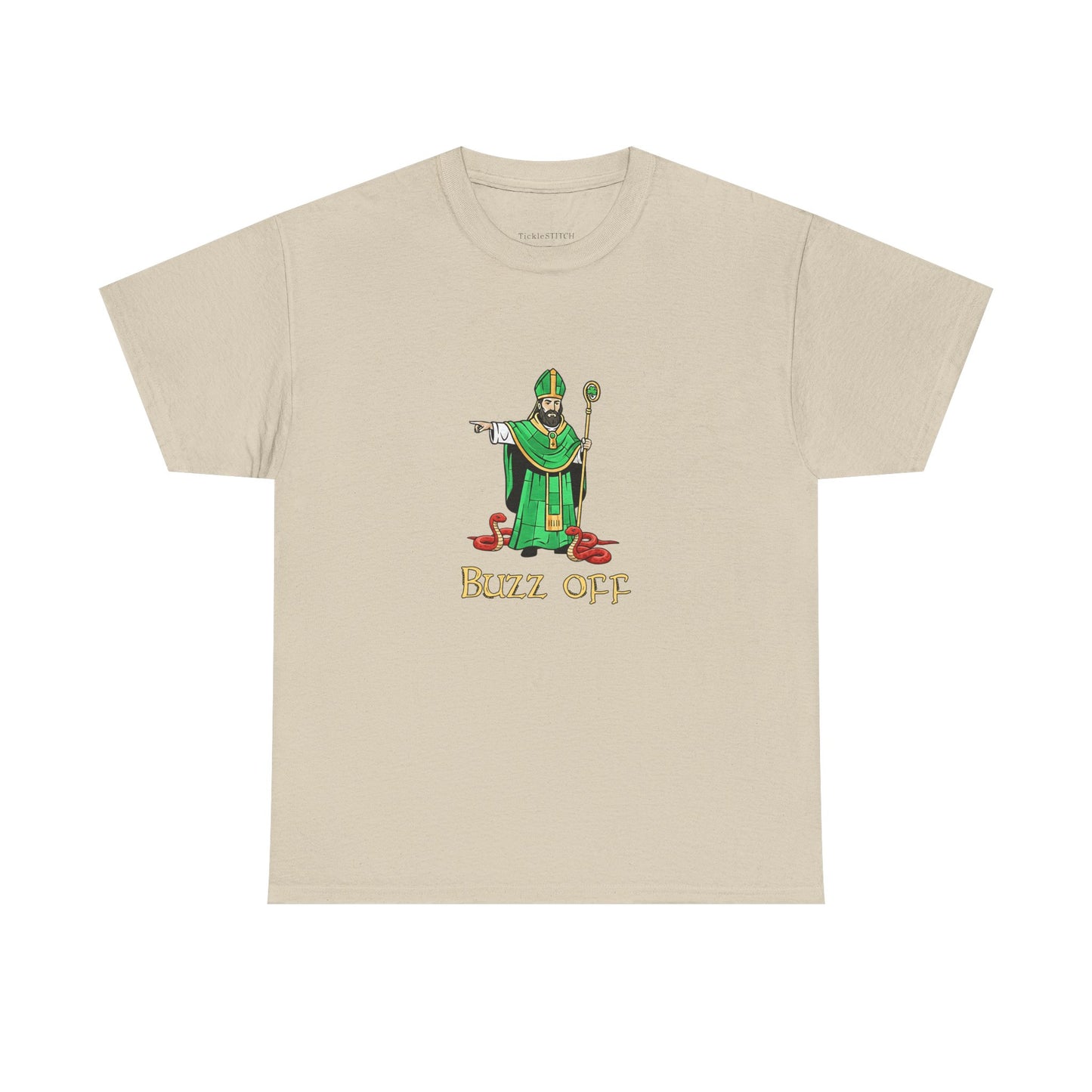 St. Patrick Snake Banisher Hand-Drawn Sketch St. Patrick's Day T-Shirt