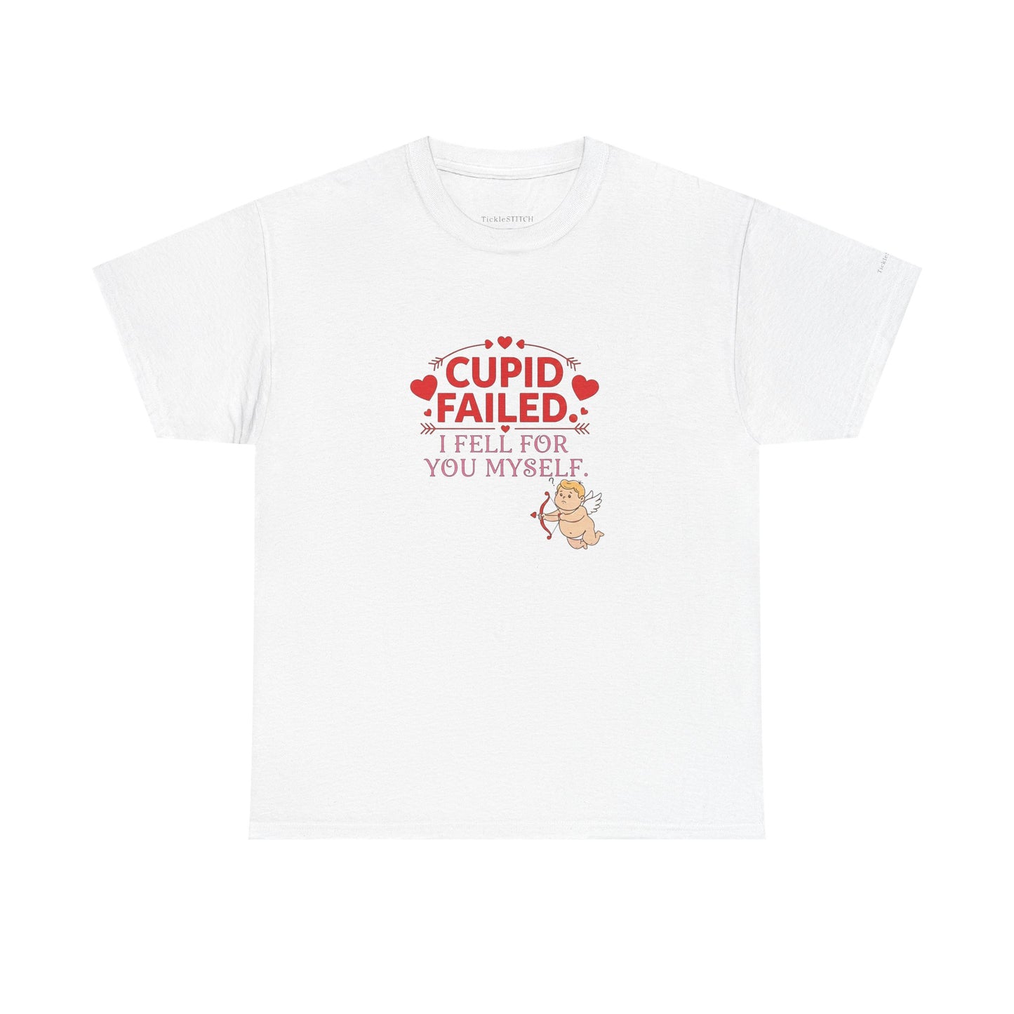 "Cupid Failed" Valentine's Day Funny Tee for Lovers, Smitten Couples G