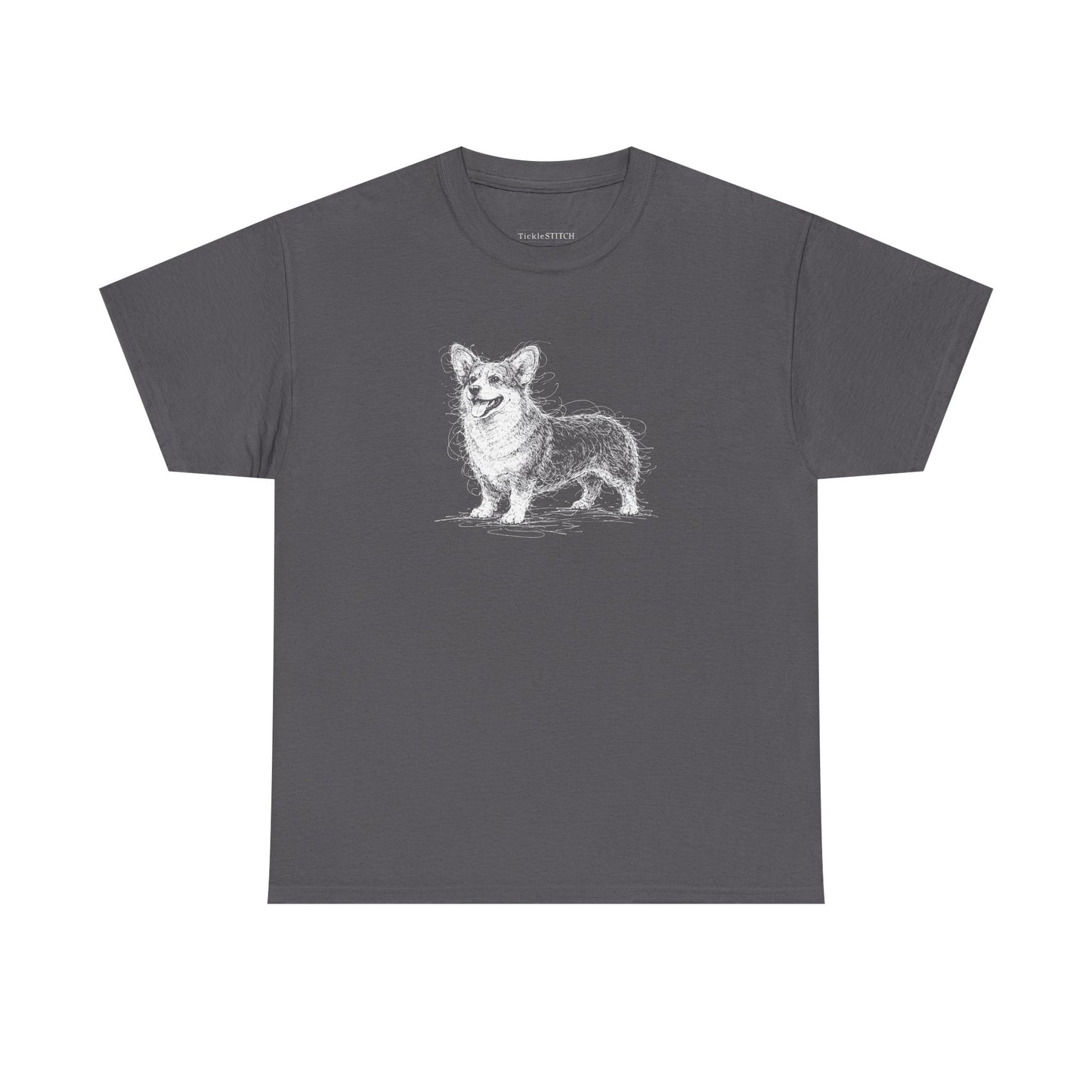 Pembroke Welsh Corgi Sketch Art Tee Loaf Dog Short Legs Gift