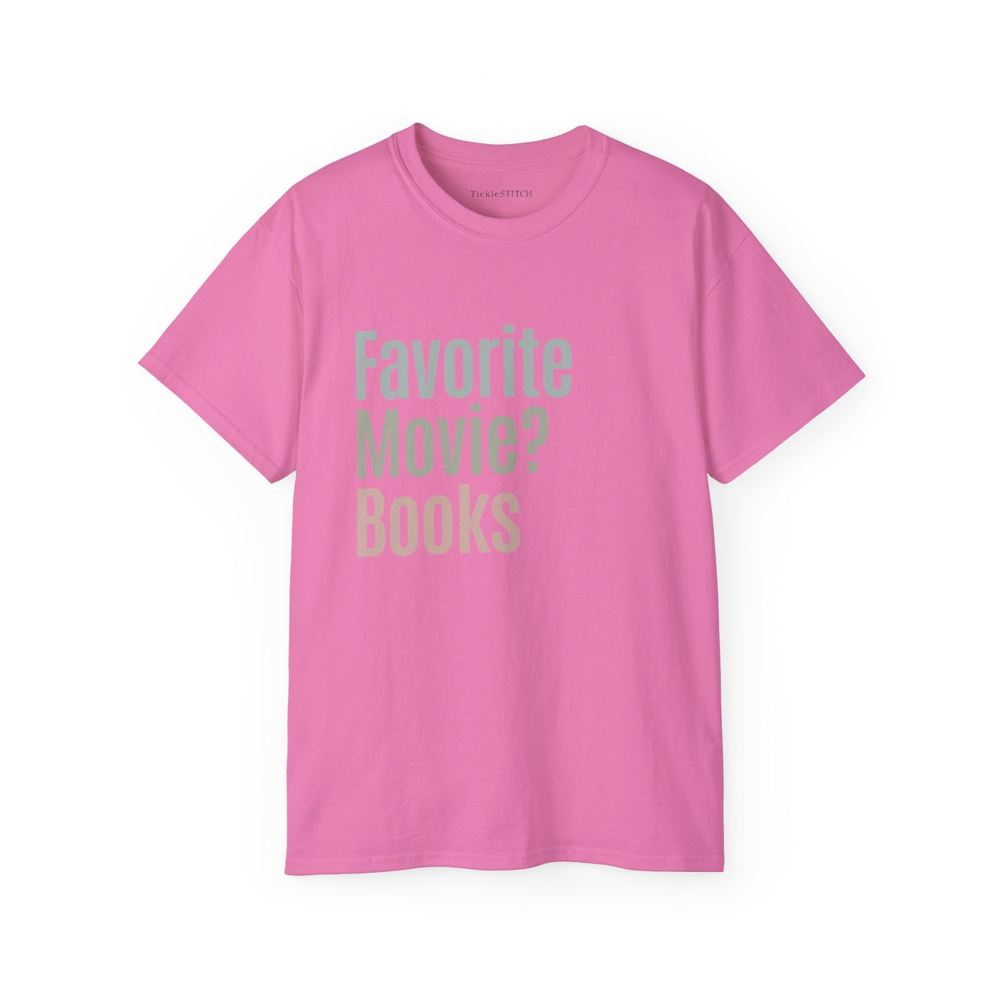Books Over Movies Humor Tee – Clever Reading Fan Apparel