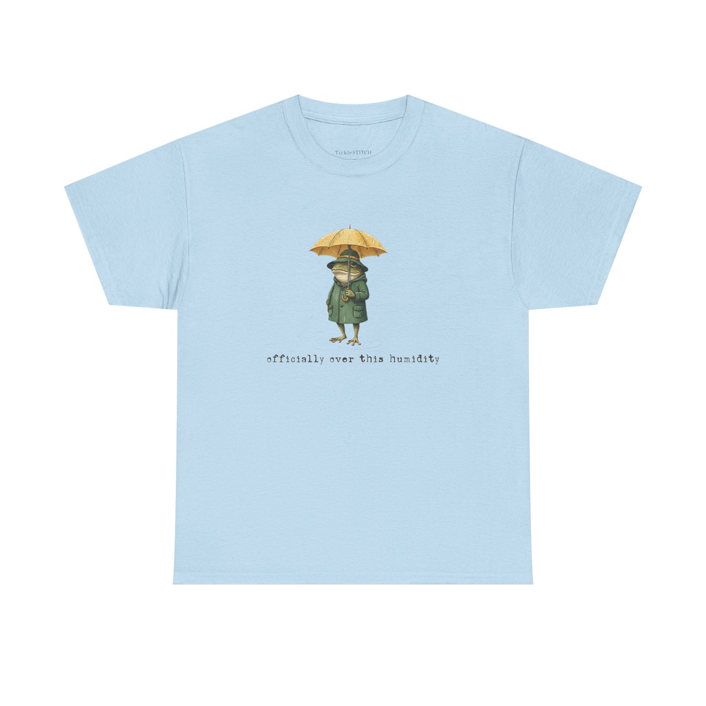 Officially Over This Humidity Grumpy Frog Funny Weather T-Shirt