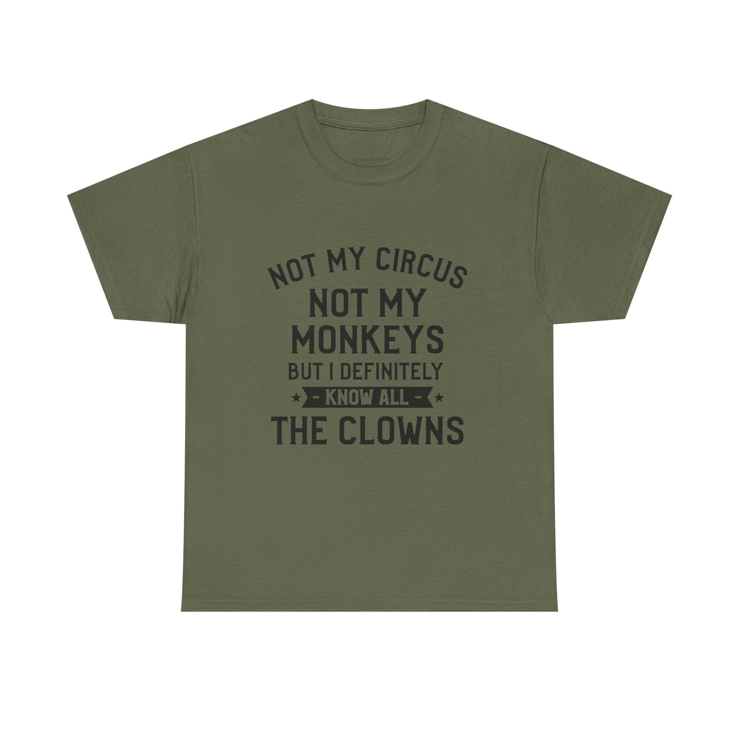 Not My Circus Not My Monkeys Know All The Clowns Funny T-Shirt