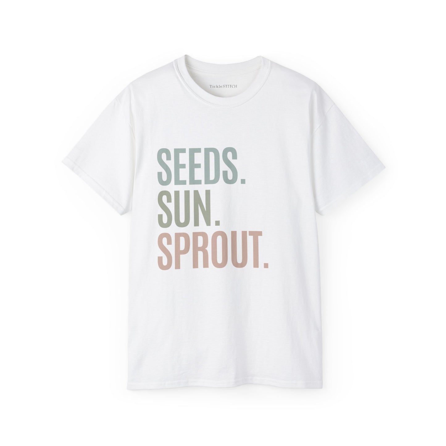 Seeds. Sun. Sprout Cotton Unisex Funny T-Shirt