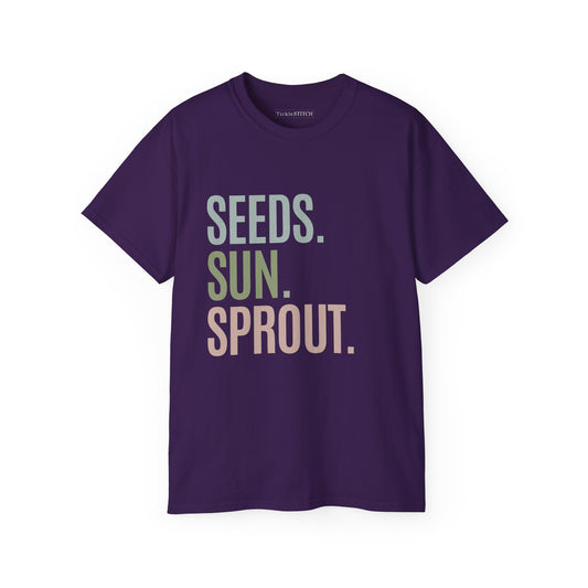 Seeds Sun Sprout: Plant Life Cycle Apparel for Gardening Enthusiasts