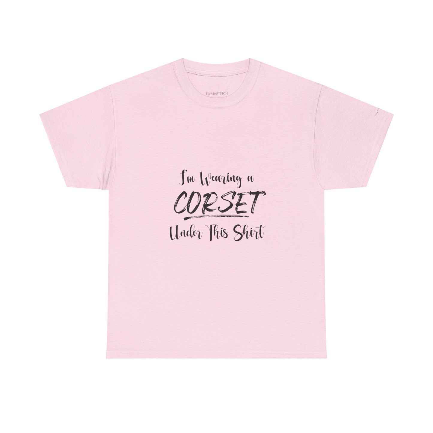 Hidden Corset Underneath Shirt Waist Trainer Ren Faire Joke Tee