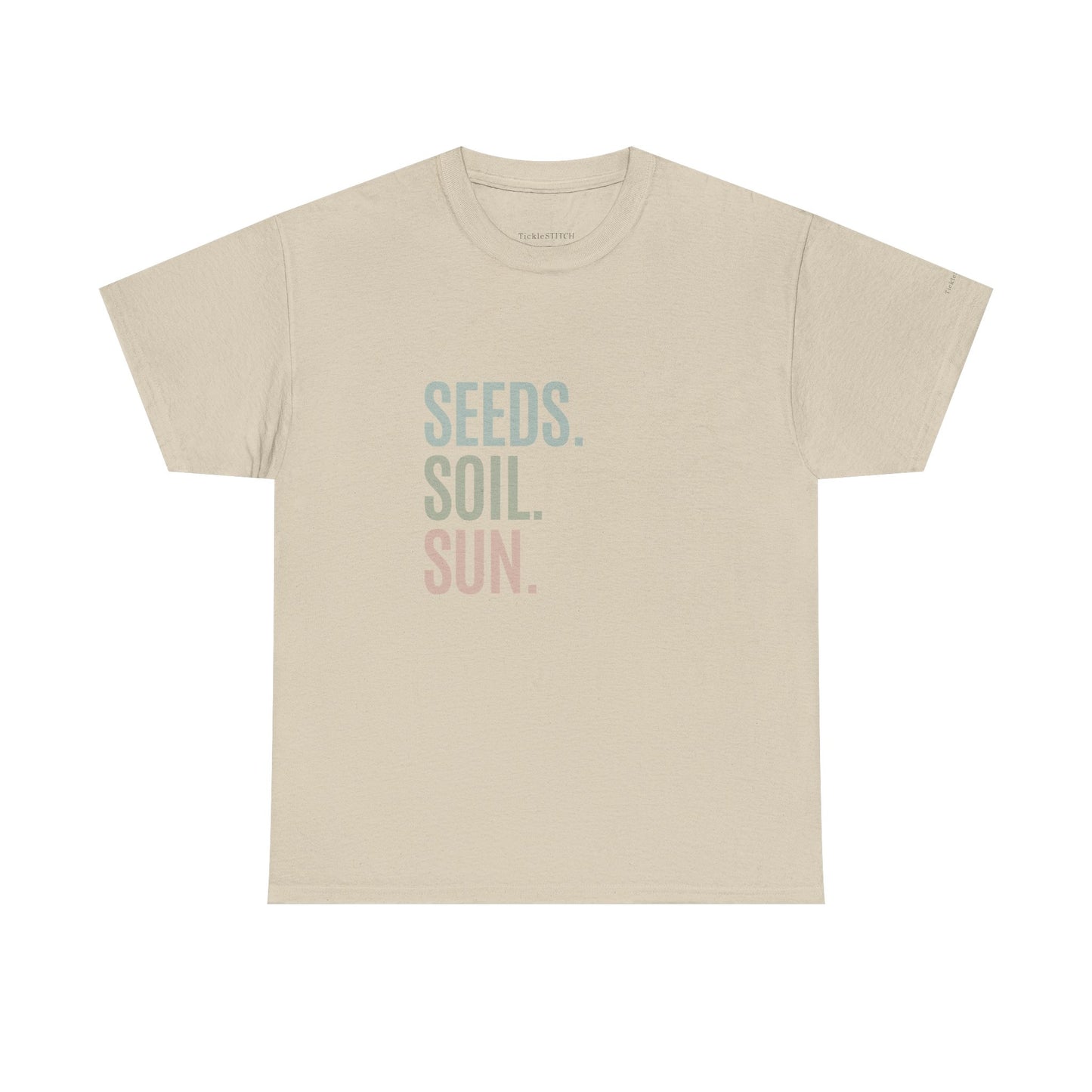 Seeds. Soil. Sun. Gardening Trinity Plant Lover Green Thumb T-Shirt