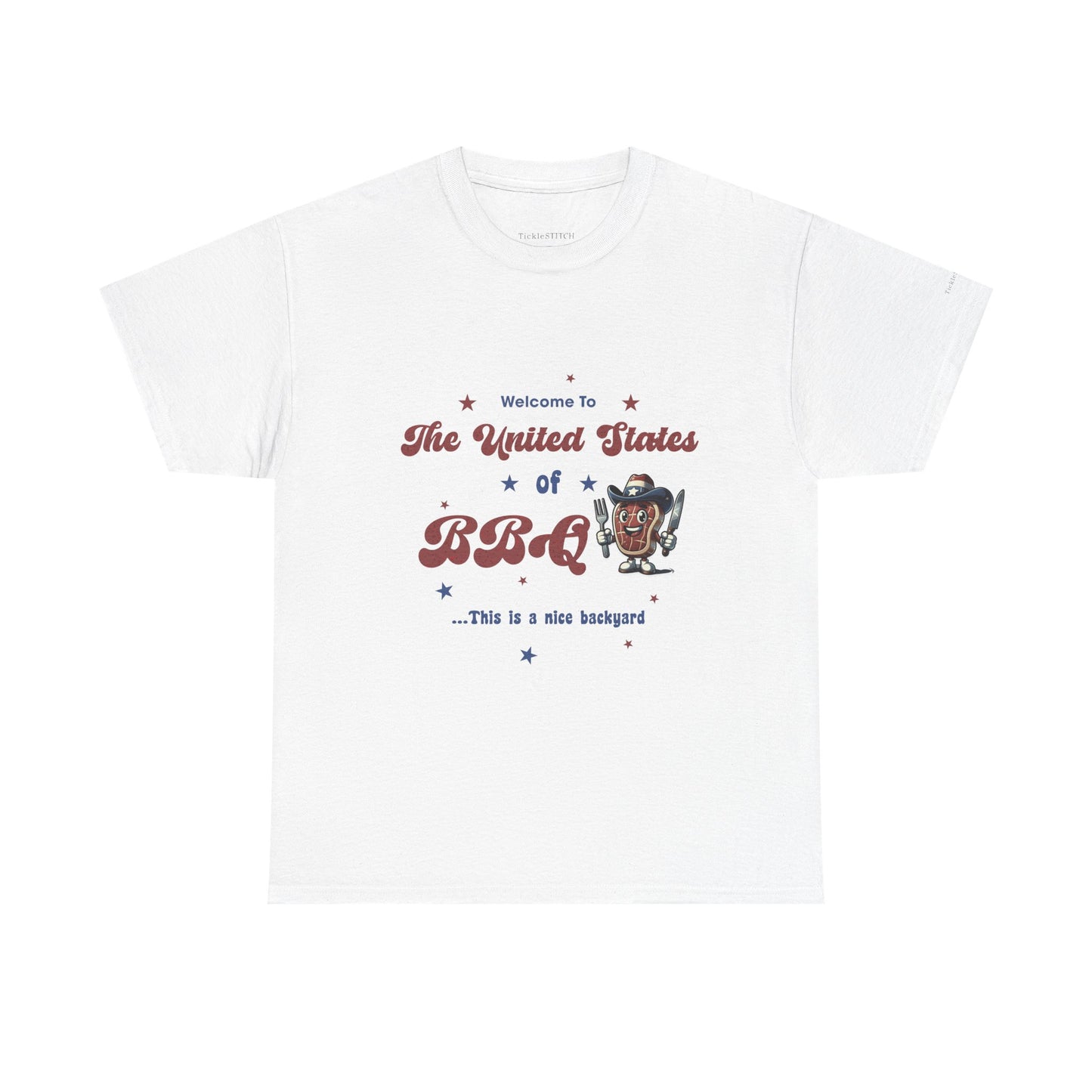 Patriotic USA BBQ Shirt - American Grilling Tee for Independence Day