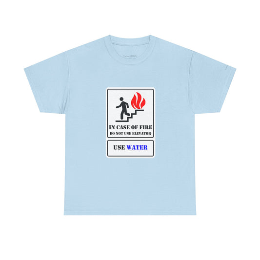Fire Safety Humor Tee. Elevator Joke. Firefighter Gift Shirt.